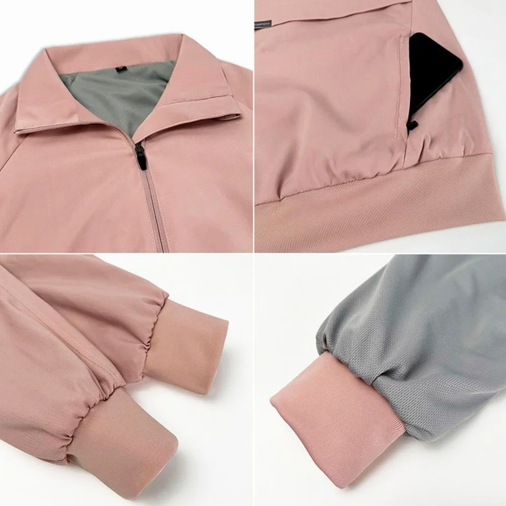 3 Pièces Ensemble Infirmière Uniforme Blouse Pantalon Veste Femme Travail Léger Pratique Polyester Adapté au Centre de Santé Pharmacie Maternité