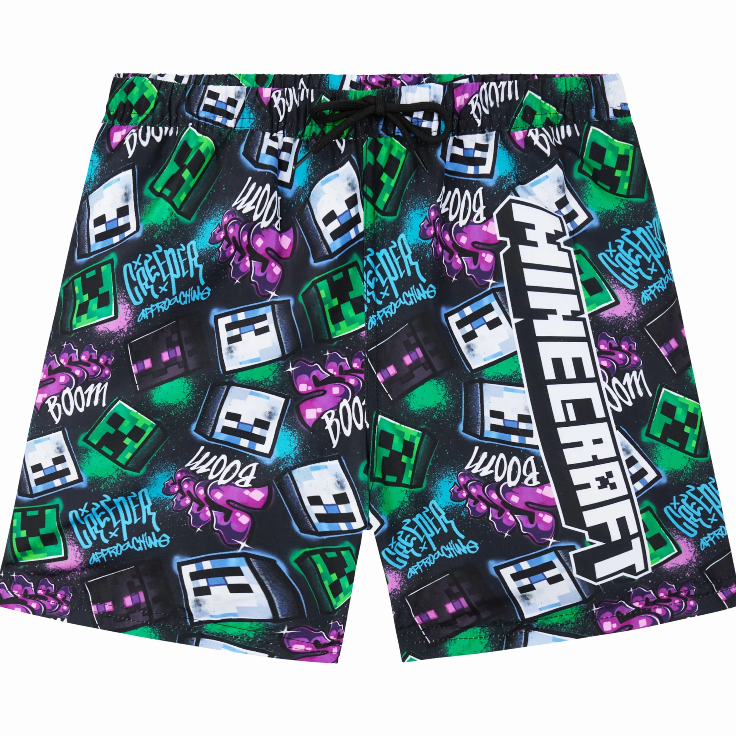Pokemon | Minecraft | Fortnite Maillot de Bain Garcon 7-14 Ans, Bermuda Short de Bain Ceinture Elastique Doublure Intérieure, UPF 50+, Ete Idee Cadeau