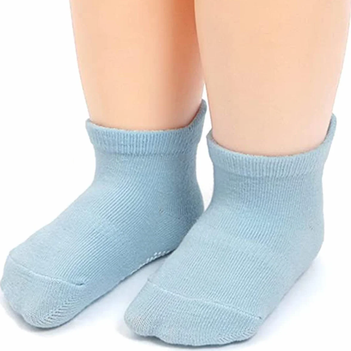 Chaussettes Bébé Enfant en Coton Anti-dérapant Lot de 6 Paires pour Garçons Filles