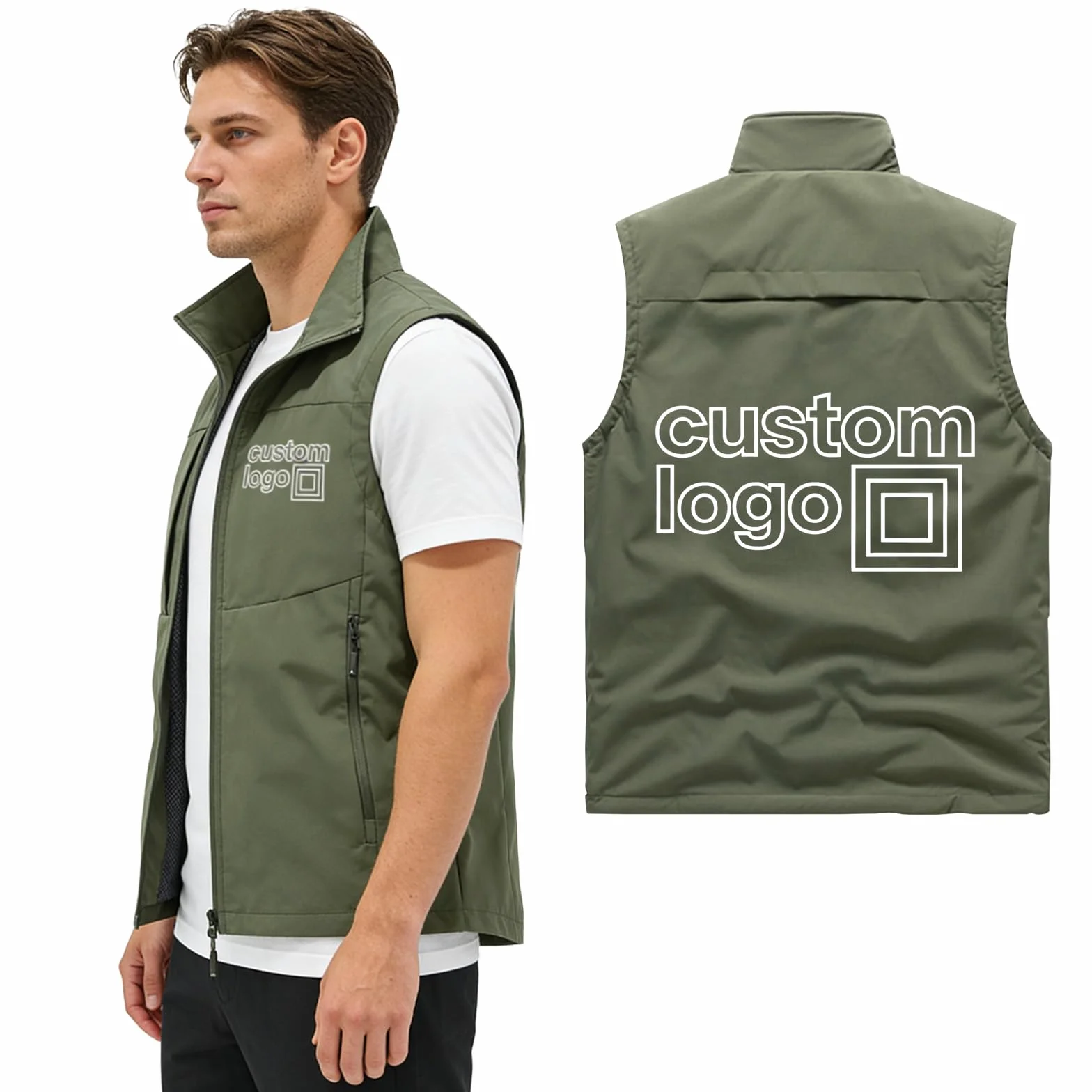 Gilet softshell sans manches homme personnalisé pour randonnée voyage golf