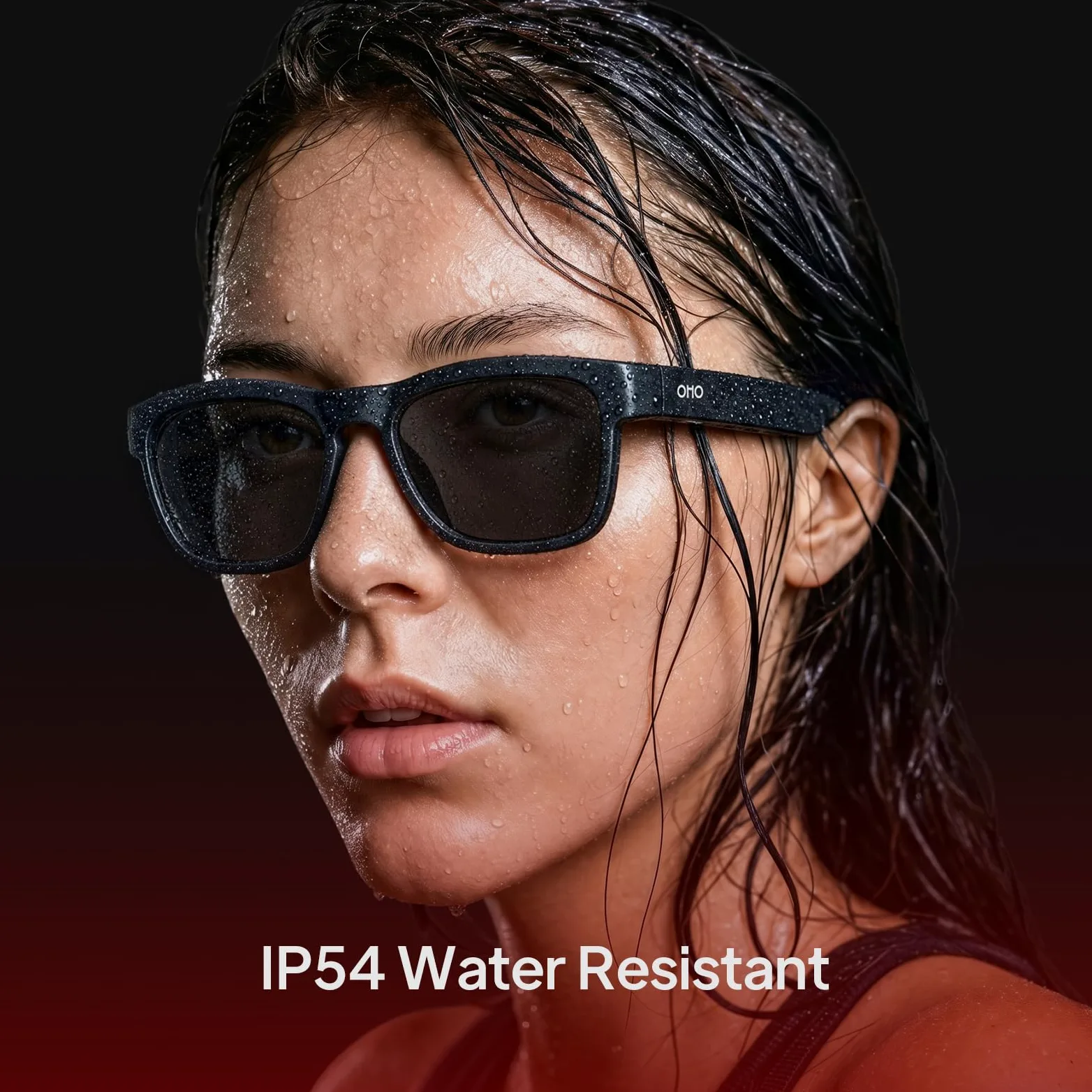 OhO sunshine Bluetooth Audio Sunglasses, Lightweight Open Ear Sport Glasses, 10H Playtime, UV400 ANSI Z87.1, Water Resistant with Voice Control