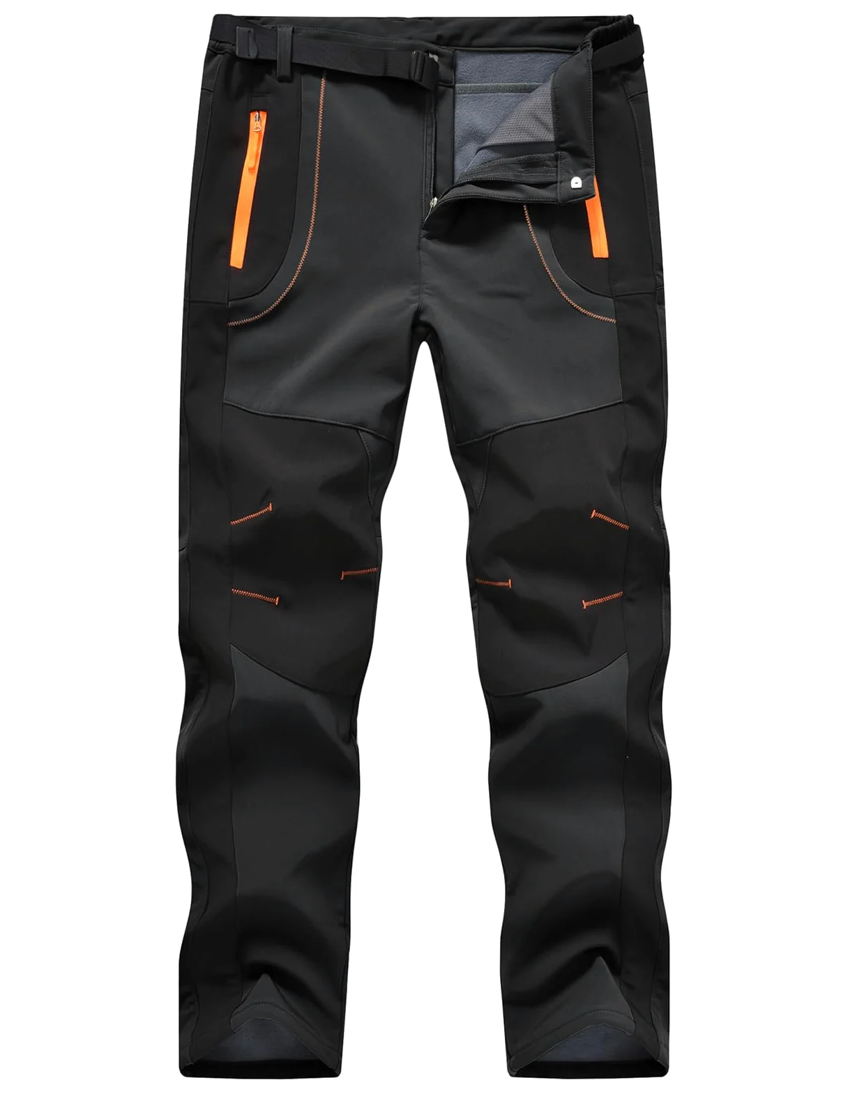 donhobo Pantalon de randonnée pour homme - Imperméable - Coupe-vent - Chaud - En softshell épais - Pour l'extérieur, le ski, le trekking