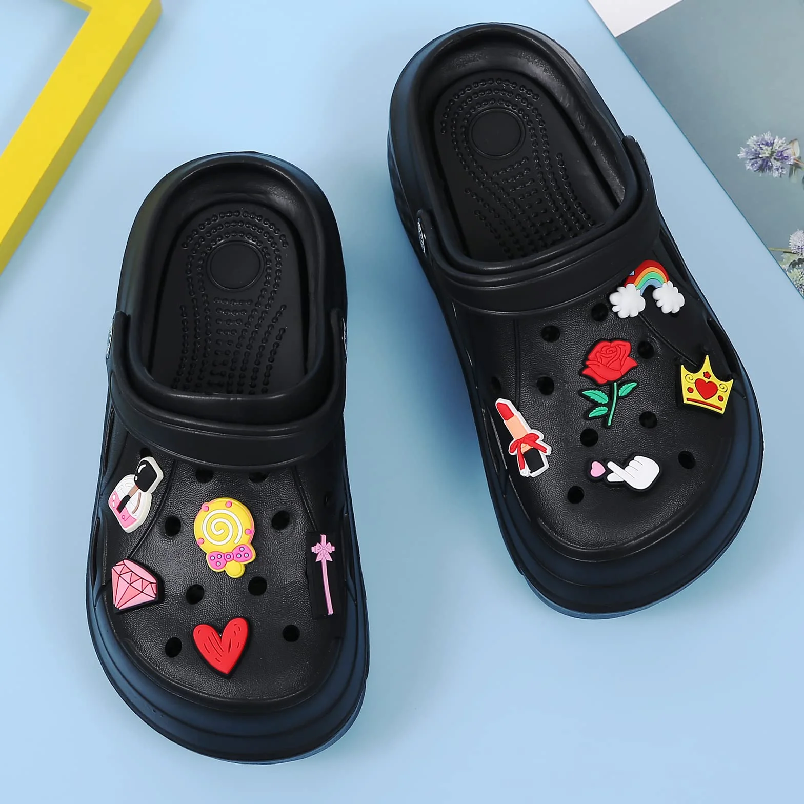 Gardener Sabots à plateforme pour femme - Légères - Slides - Chaussures de jardin