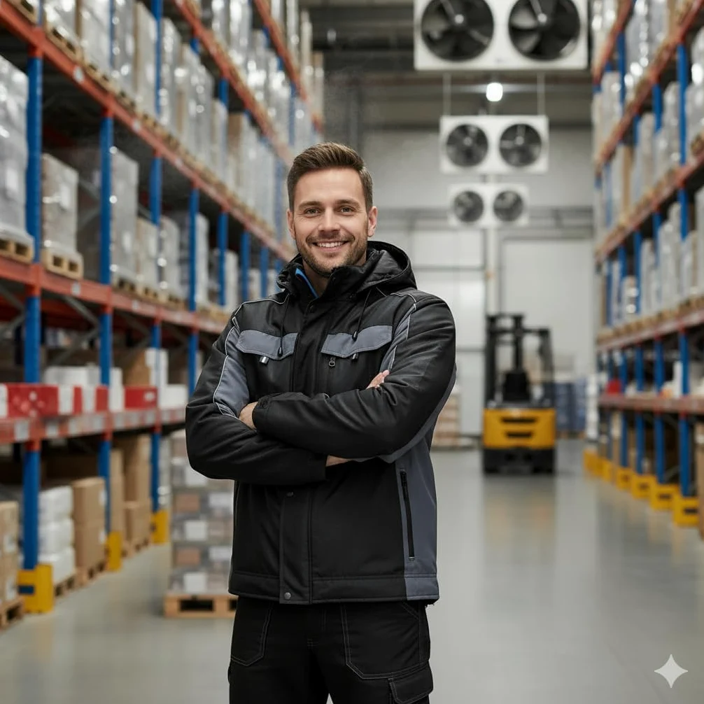 BWOLF Braver Veste de travail pour homme - Veste d'hiver coupe-vent - Veste de travail chaude avec capuche - Veste d'extérieur pour homme