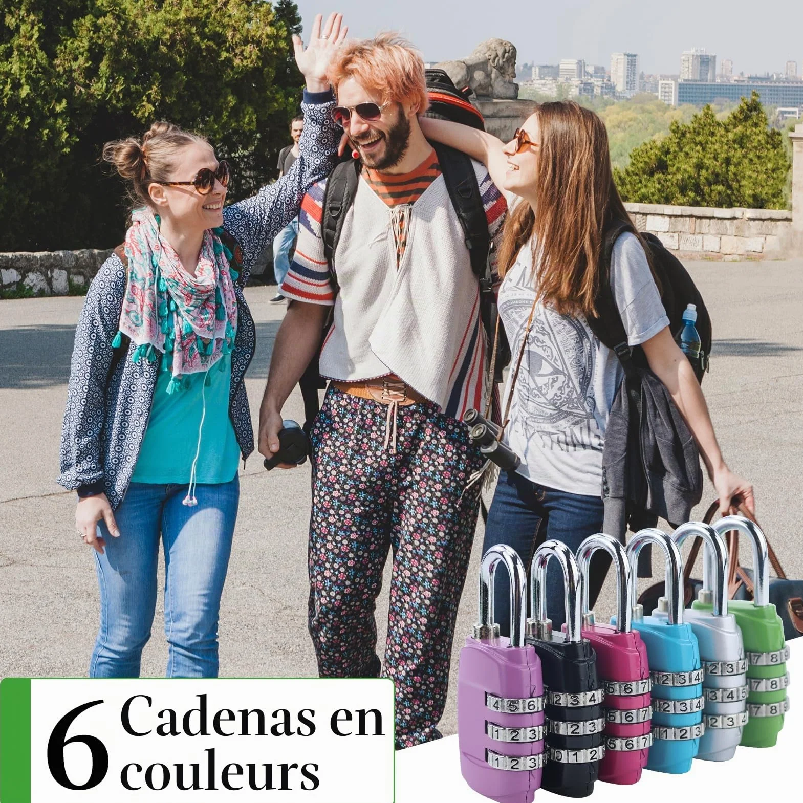 Cadenas à Code Combinaison Métal 3 Chiffres pour Valise Avion Casier Gym
