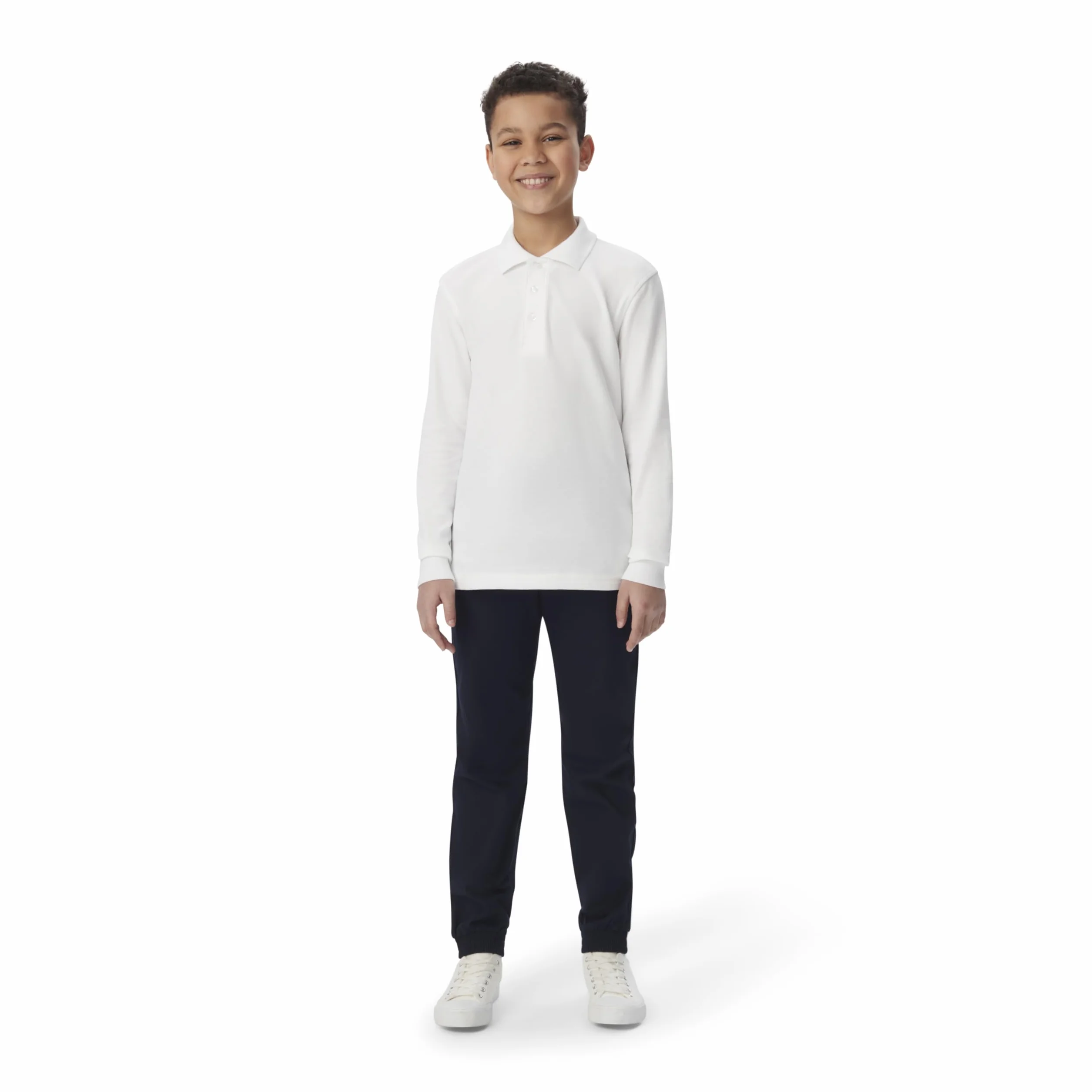 French Toast Polo piqué à Manches Longues Enfant, Blanc, 8
