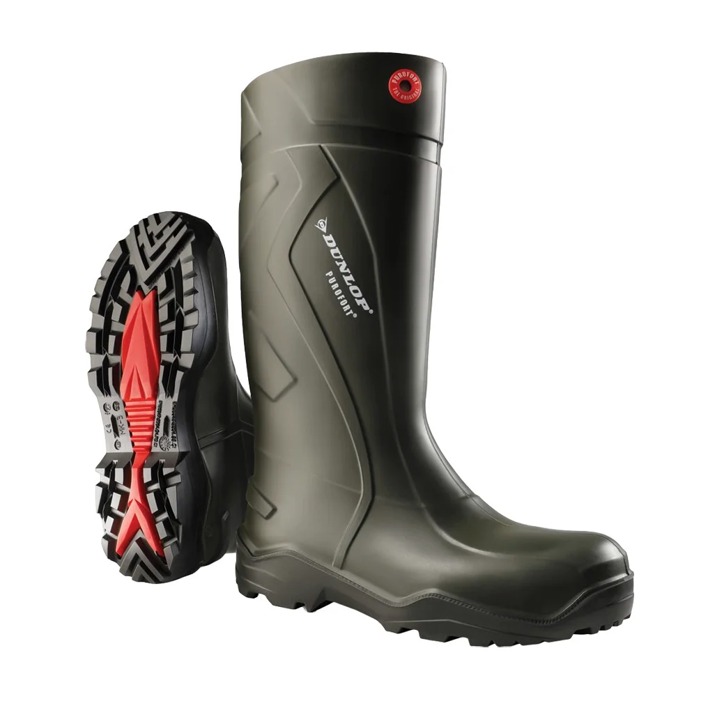 DUNLOP Protective Footwear, C762933, Purofort+ Full Safety, Gris Foncé/Rouge/Noir, Taille 46 EU
