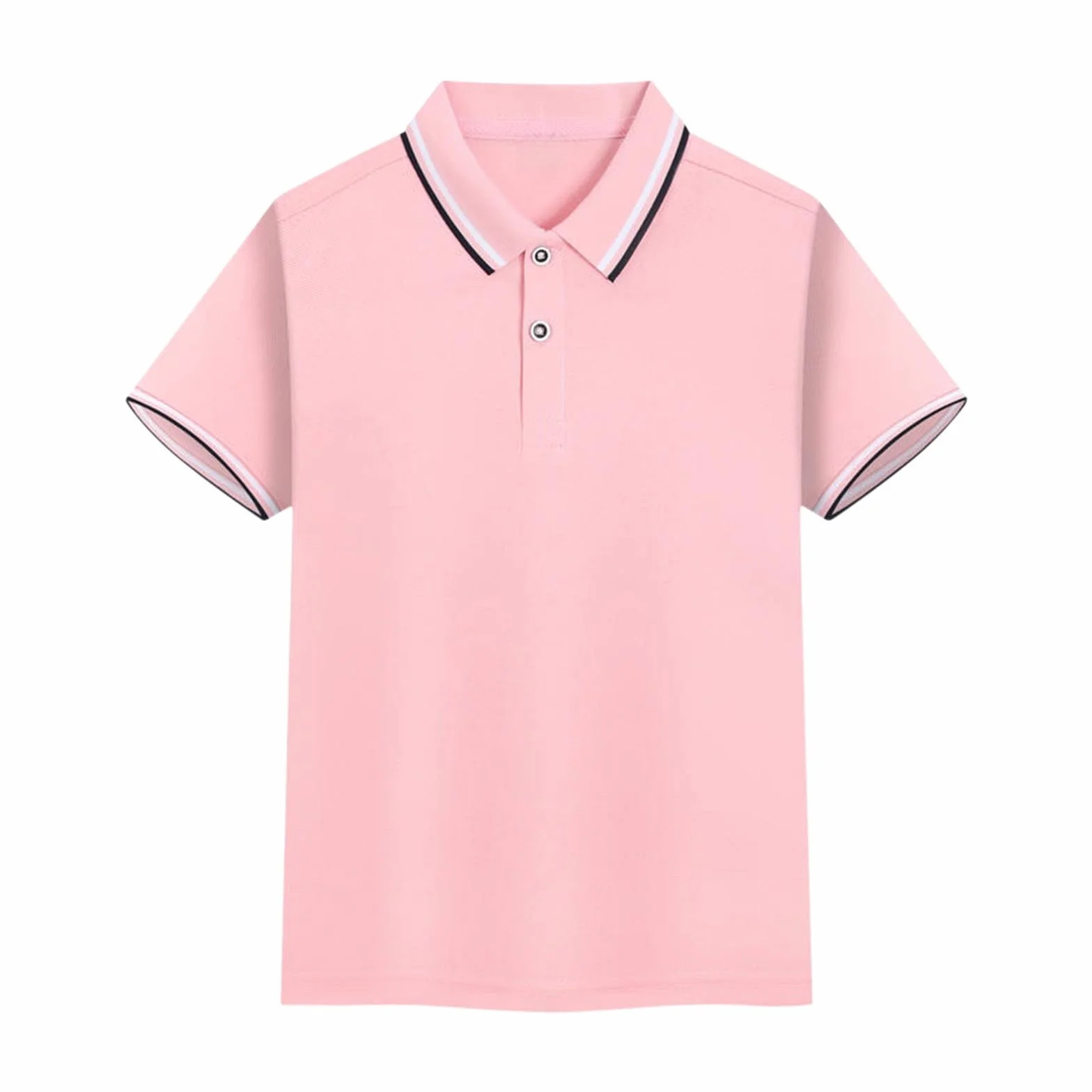 Polo d'école unisexe à manches courtes pour enfants - Polo classique doux et respirant