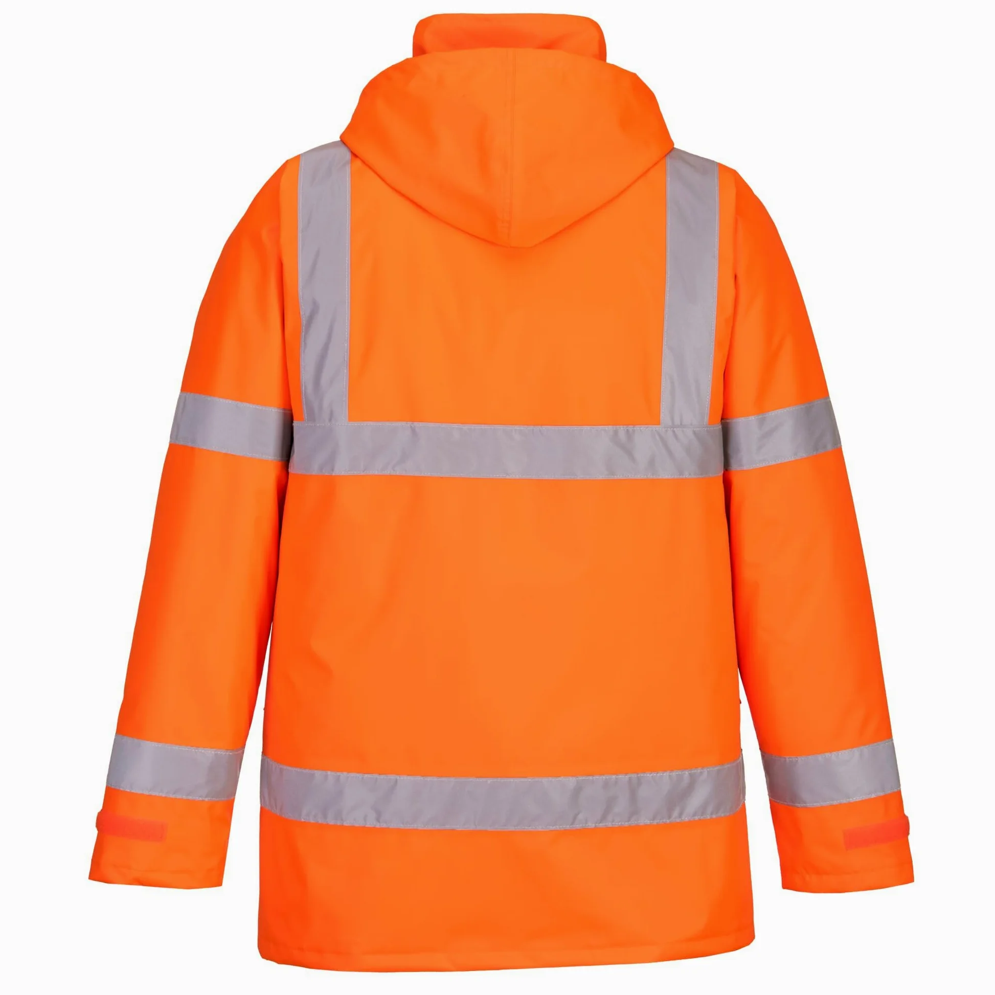 Portwest S460 Parka Imperméable Poche Poitrine Intérieure Haute Visibilité | Orange, M, EN ISO 20471 Classe 3, EN 342, Bande Réfléchissante, Poignets Bords Cotes, Zip à Double Curseur, Coupe-Vent