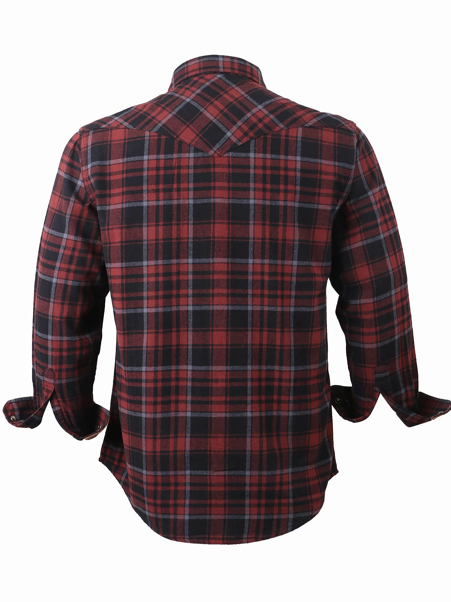 COEVALS CLUB Chemise de travail décontractée en flanelle pour homme, Marron/noir #6, Taille L