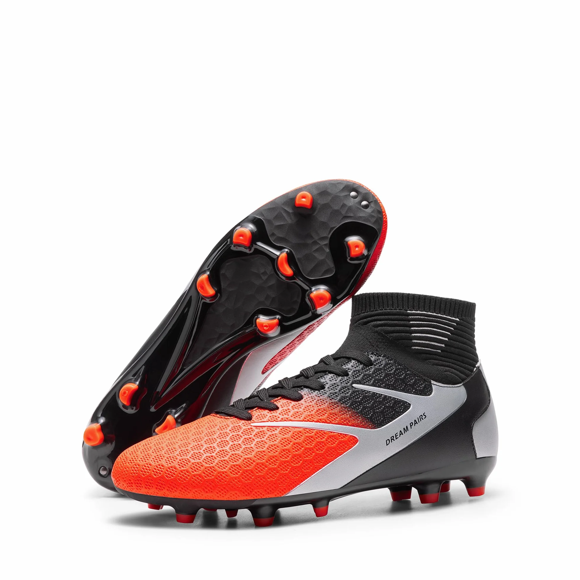 DREAM PAIRS Chaussures de Football pour Hommes Durable Chaussure Crampons Montantes à Lacets Stables et Accrocheuses SDSC2407M