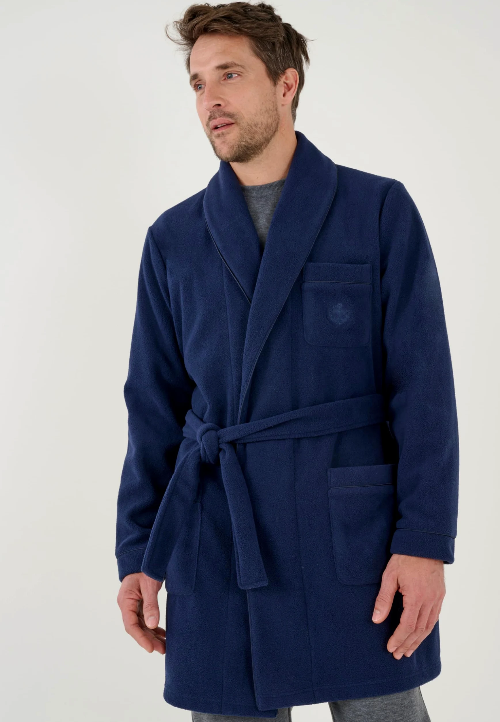 Damart Robe de Chambre Thermolactyl en Maille Polaire Robe De Chambre Homme
