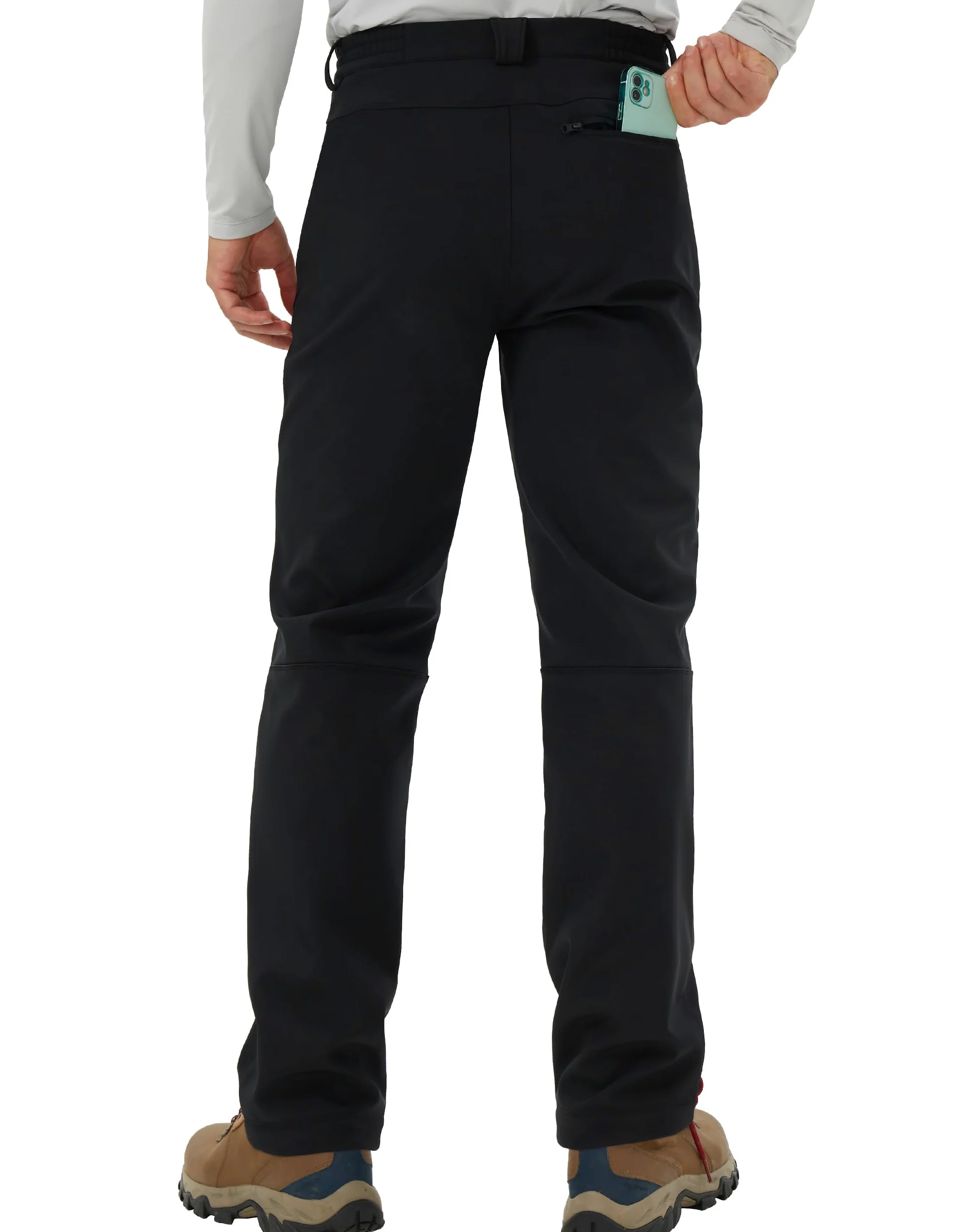 Pioneer Camp Pantalon de randonnée pour homme doublé en polaire isolé, imperméable, chaud, coupe-vent, pantalon de travail