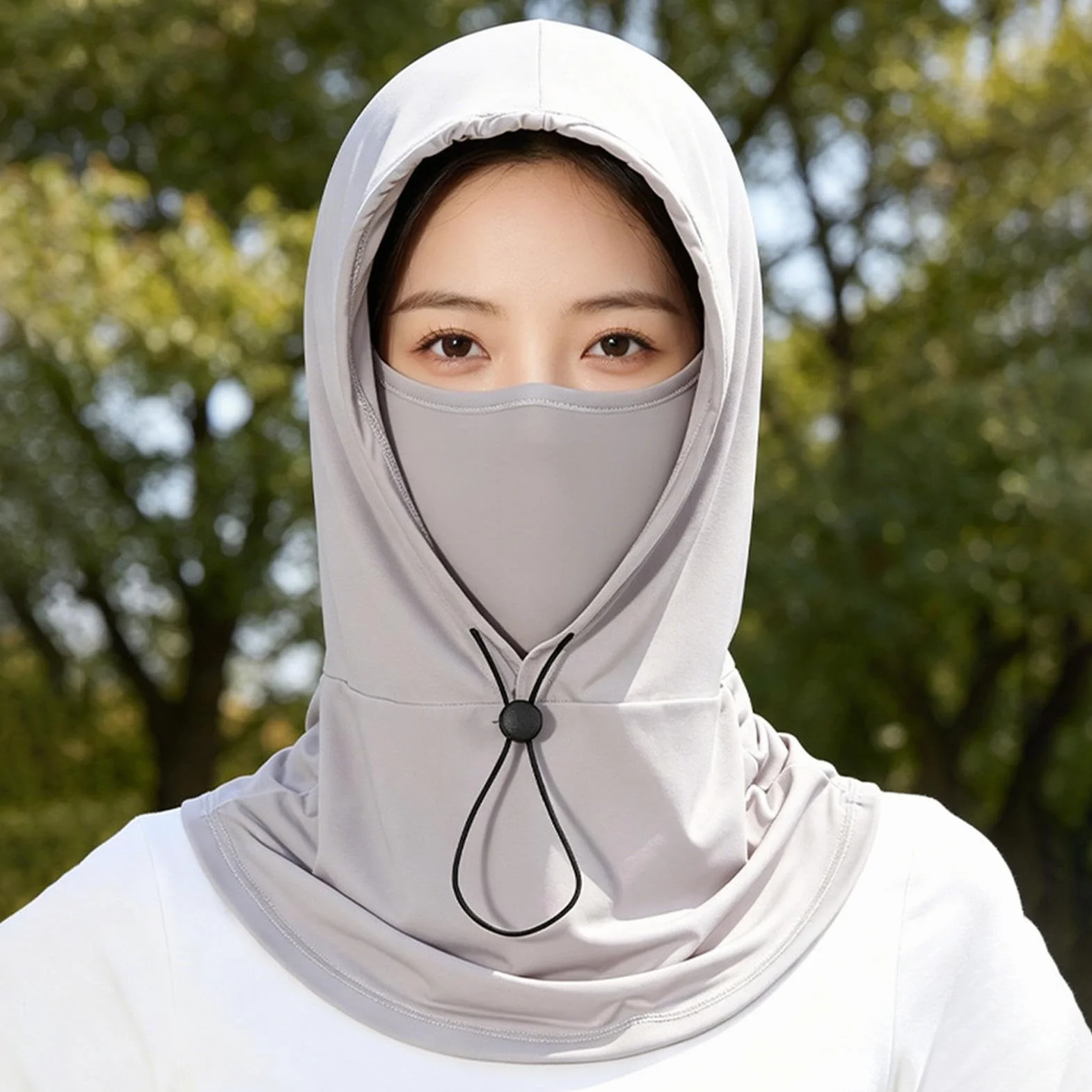 Masque de Protection Solaire pour le Visage - Écharpe En Soie Glacée Pour Temps Chaud | Masque Protection Solaire Femme Avec Chapeau | Pour Cyclisme Alpinisme Randonnée Pêche Mère Femme Petite Amie Sœ