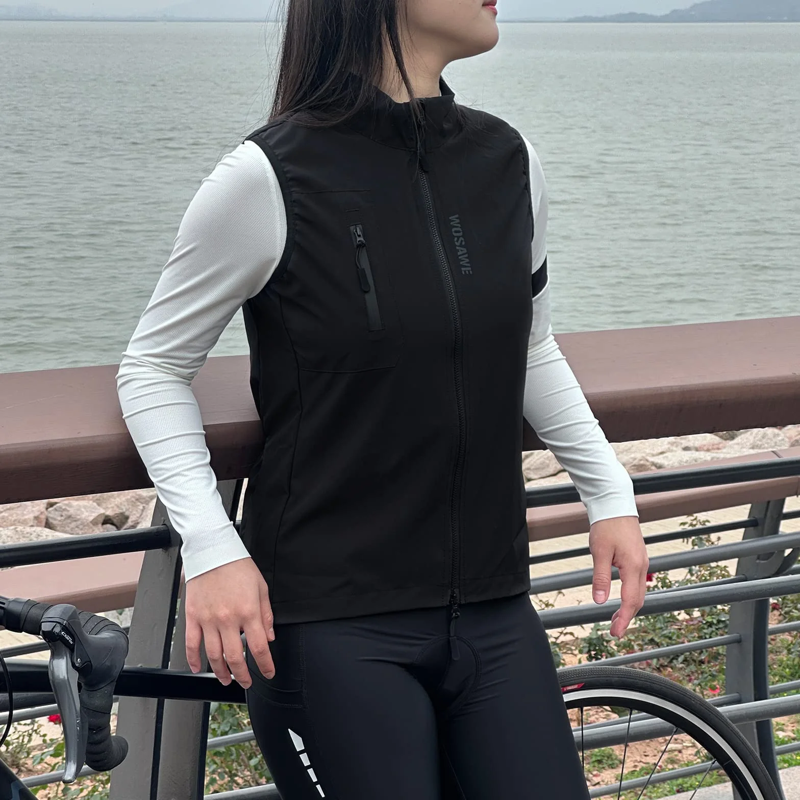 WOSAWE Gilet Cyclisme Femme Légère Respirante Sans Manches Vélo Voyage Randonnée Course à Pied Golf