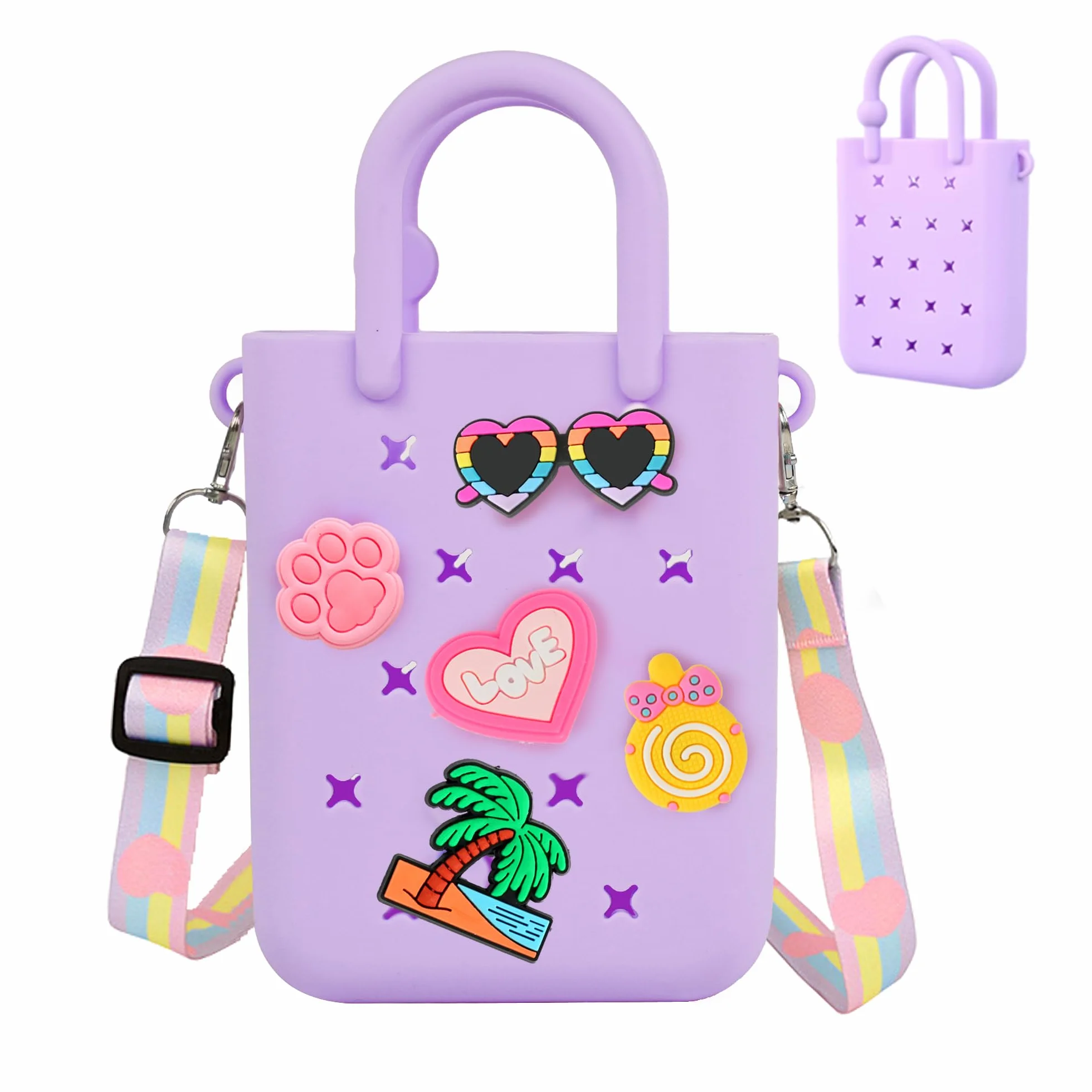 Oudizz Mini sac fourre-tout en caoutchouc