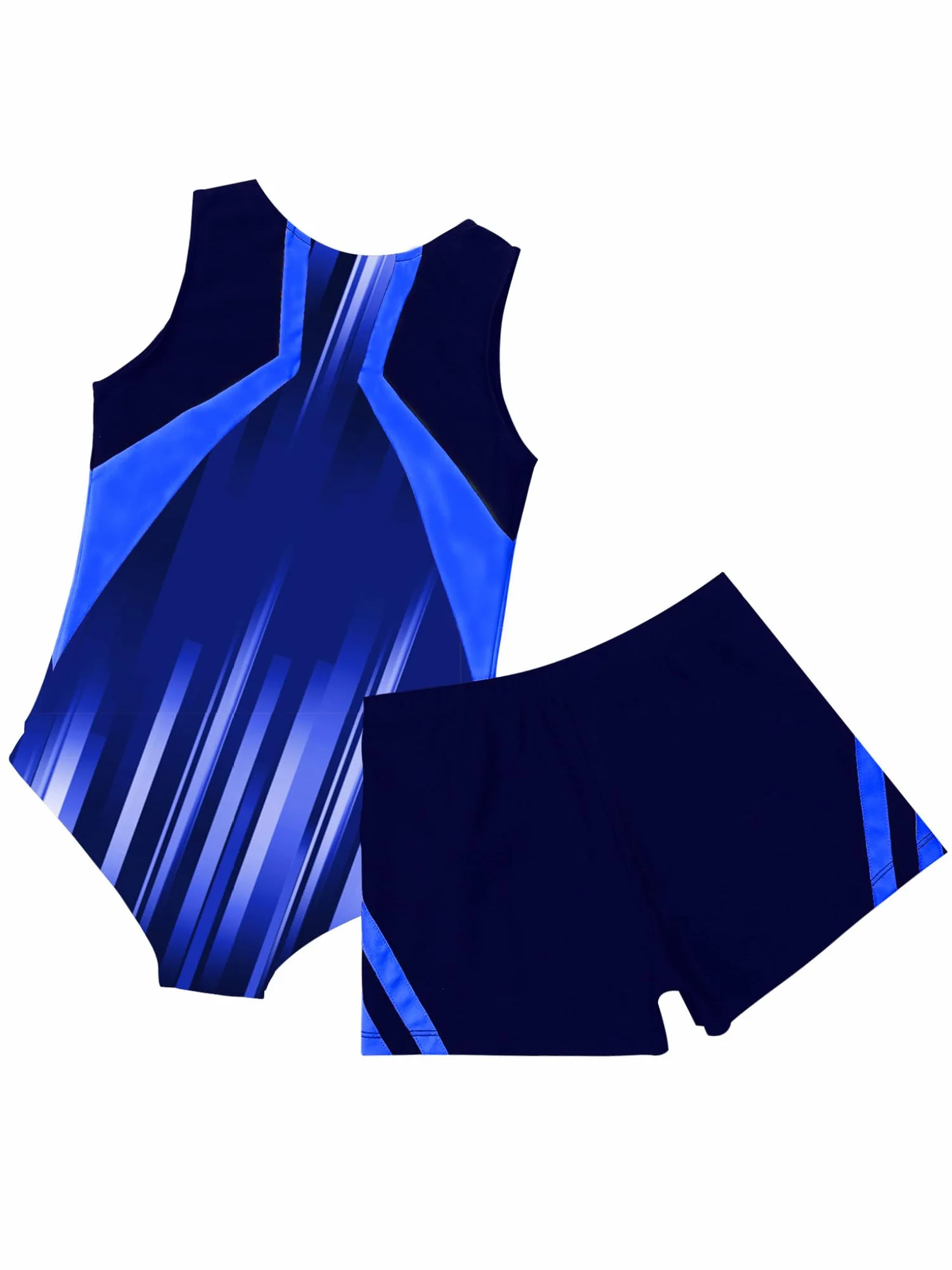 Mufeng Justaucorps Gymnastique Sans Manche Enfant Garçon Leotard Avec Short Tenue Danse Patinage
