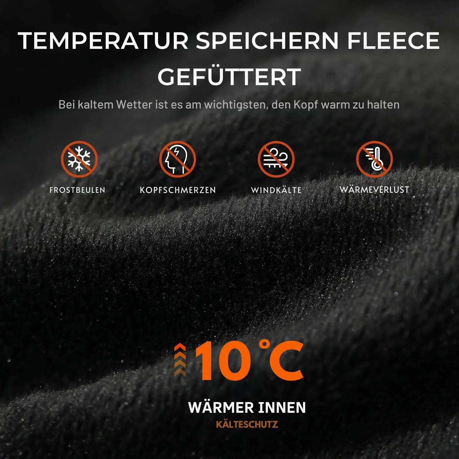 TOP-EX Dryknit Bonnet imperméable surdimensionné XL XXL doublé en polaire pour homme