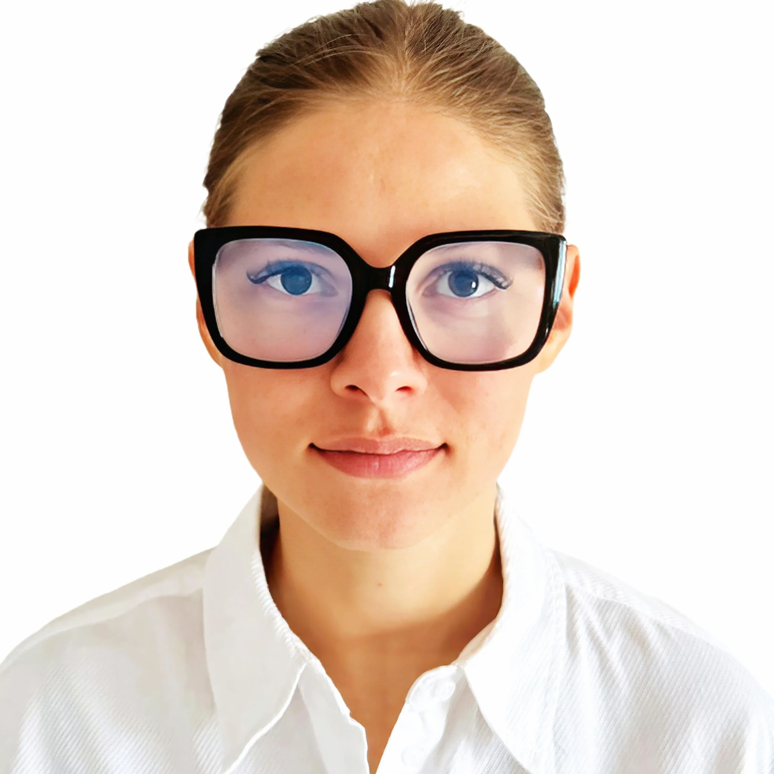 Lunette Anti Lumière Bleue Papillon Rectangulaires Oversize, Monture Épaisse en Plastique, Protection UV, Boîte Inclus, Lunettes Femme