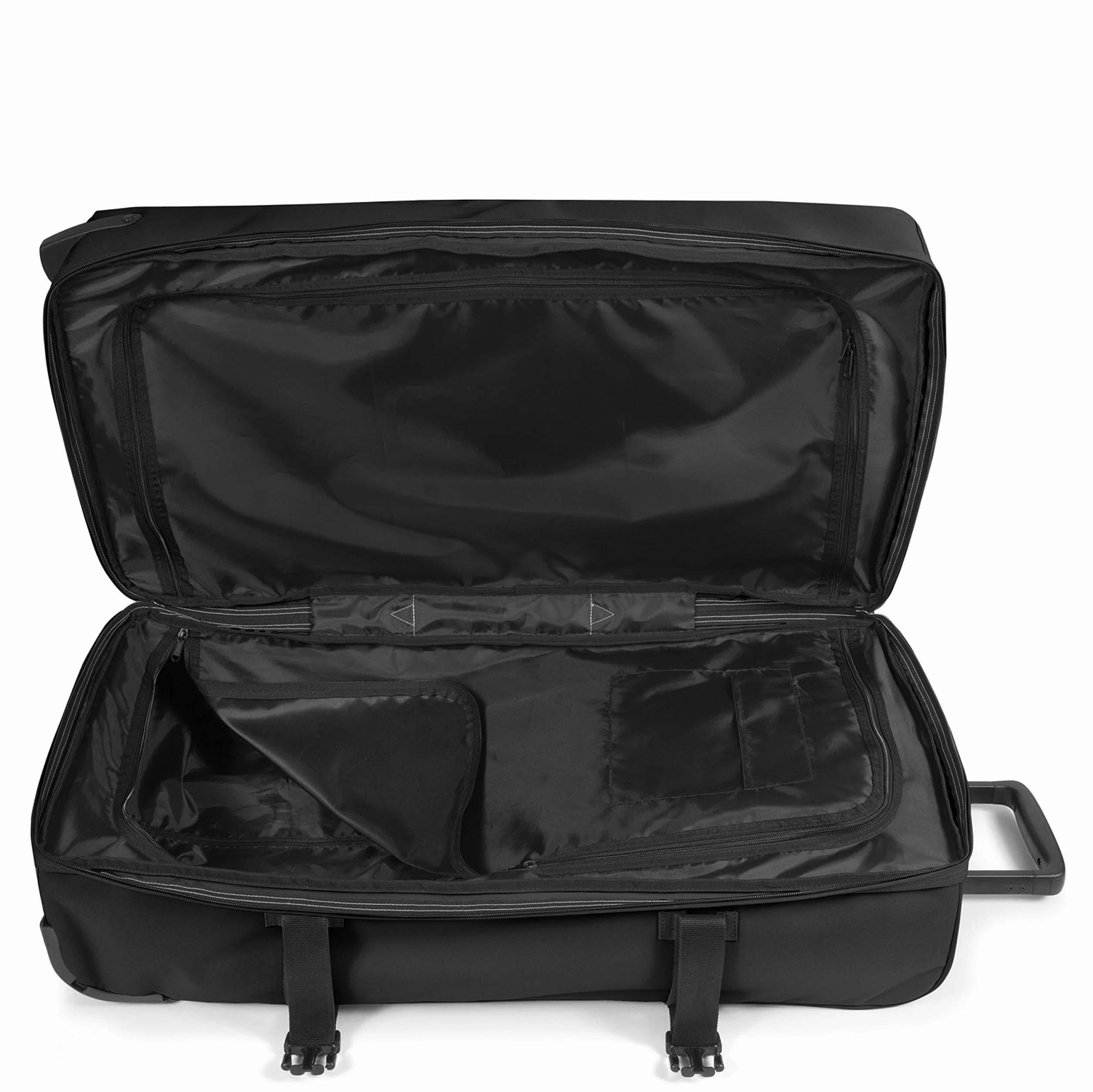 Eastpak Tranverz L Valise Grand Format 121L (79 x 40 x 33 cm), grande valise de voyage à roulettes, bagage résistant avec double compartiment, poignée télescopique & serrure TSA - BLACK