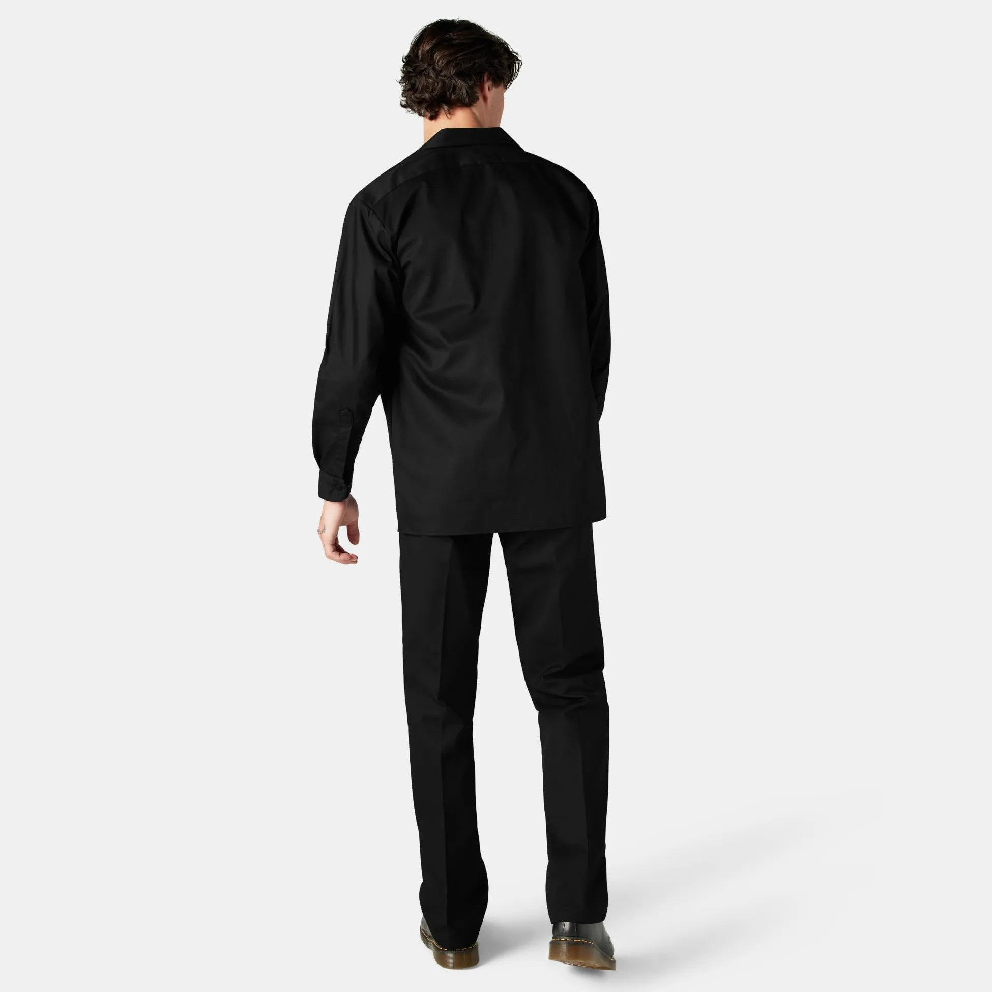 Dickies Chemise à Manches Longues pour Homme, Noir, XL Grande Taille Taille Tall