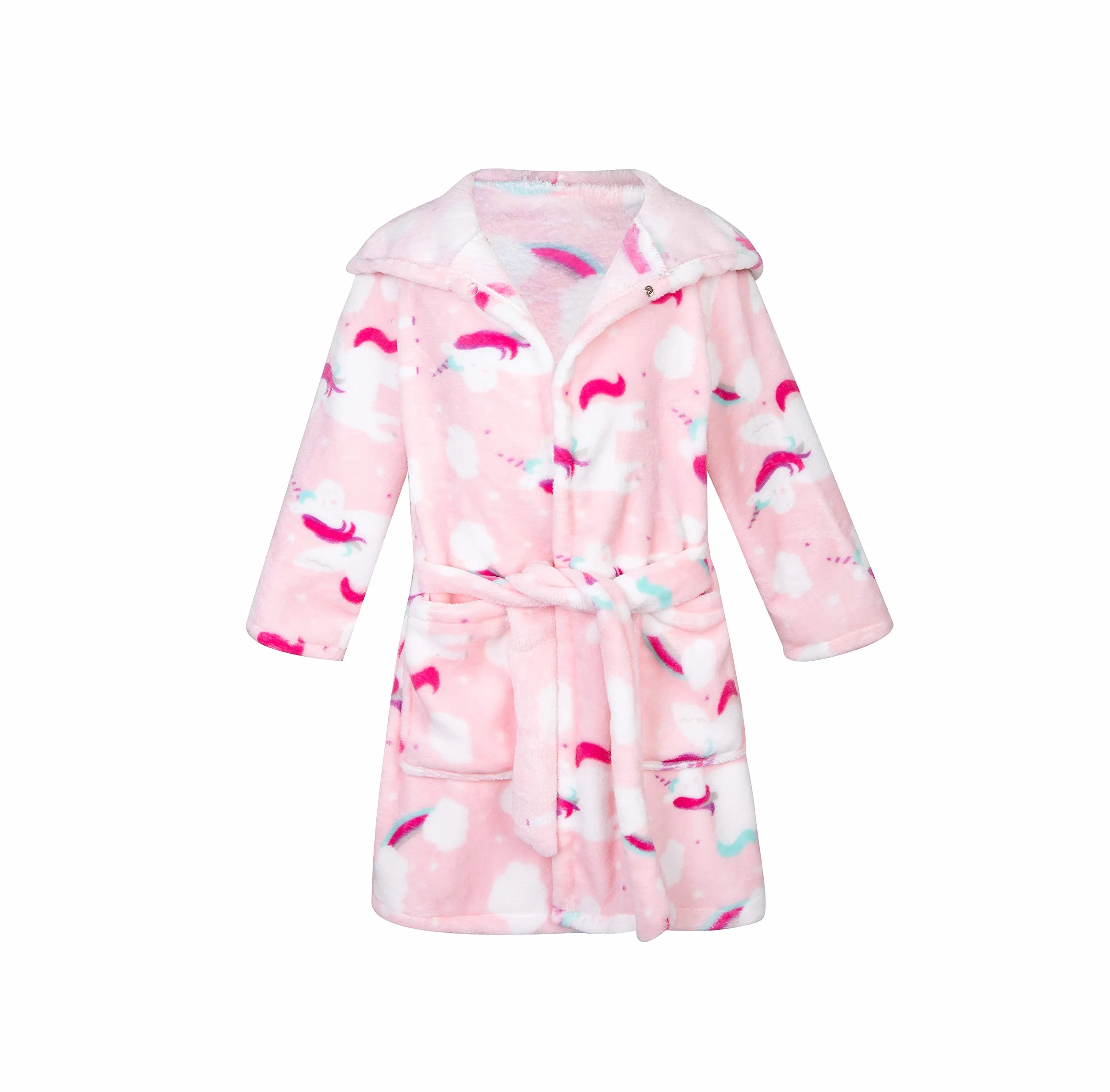 Lodunsyr Peignoirs de Bain Enfant Vêtements de Nuit Garçon Fille Peignoir Ultra Doux et Léger Serviette de Bain Capuche 2-9 Ans