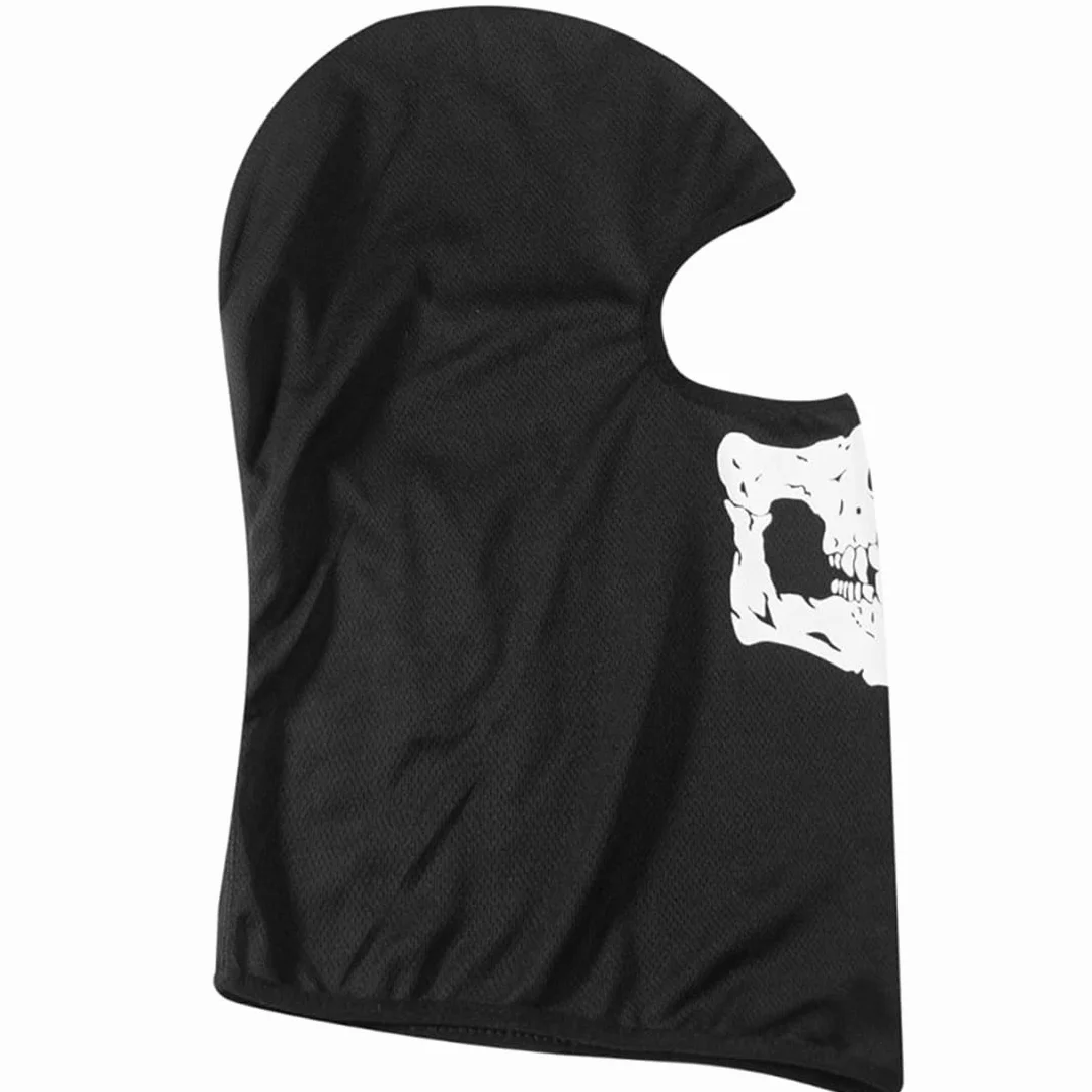 Cagoule tête de Mort,2 Pièces Masque de Crâne Cagoule Ghost Cagoule Moto Cagoule Skull Cagoule Ghost Masque Ghost Imprimez Masque Balaclava Cagoule tête de Mort pour Ski, Moto, Vélo, Randonnée