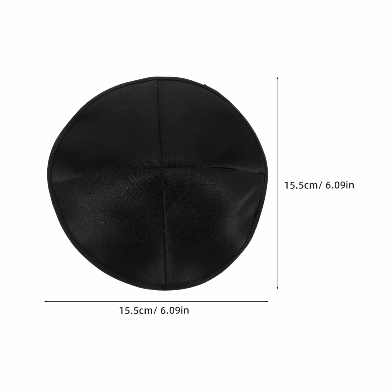 Ciieeo Kippa Yéménite Noire en Polyester Bonnet Adulte Taille Unique Kippa Israélienne Respirante et Portable pour Cérémonies Religieuses et Événements Culturels