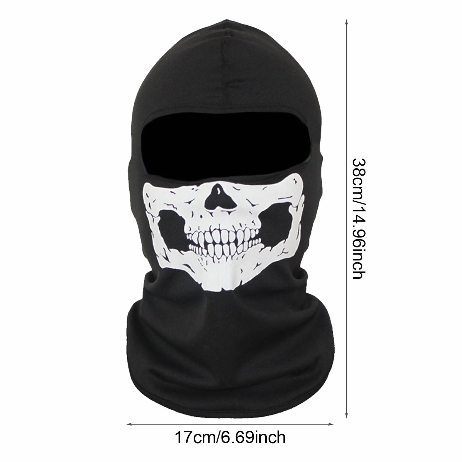 EUPSIIU 3 Pièces Cagoule Ghost Cagoule Moto Cagoule Skull Cagoule Ghost Masque Ghost Imprimez Masque Balaclava Ghosts Skull Masque Full Face Masque Balaclava Call of Duty Ghost, Taille unique