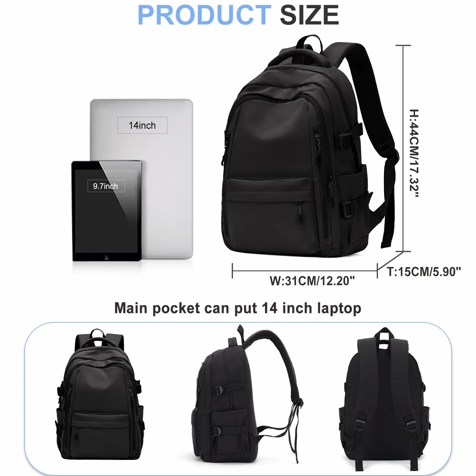 Sacs à Dos Loisir Sac à Dos College Ado Garcon École Cartable Femme Travail Voyage 20L