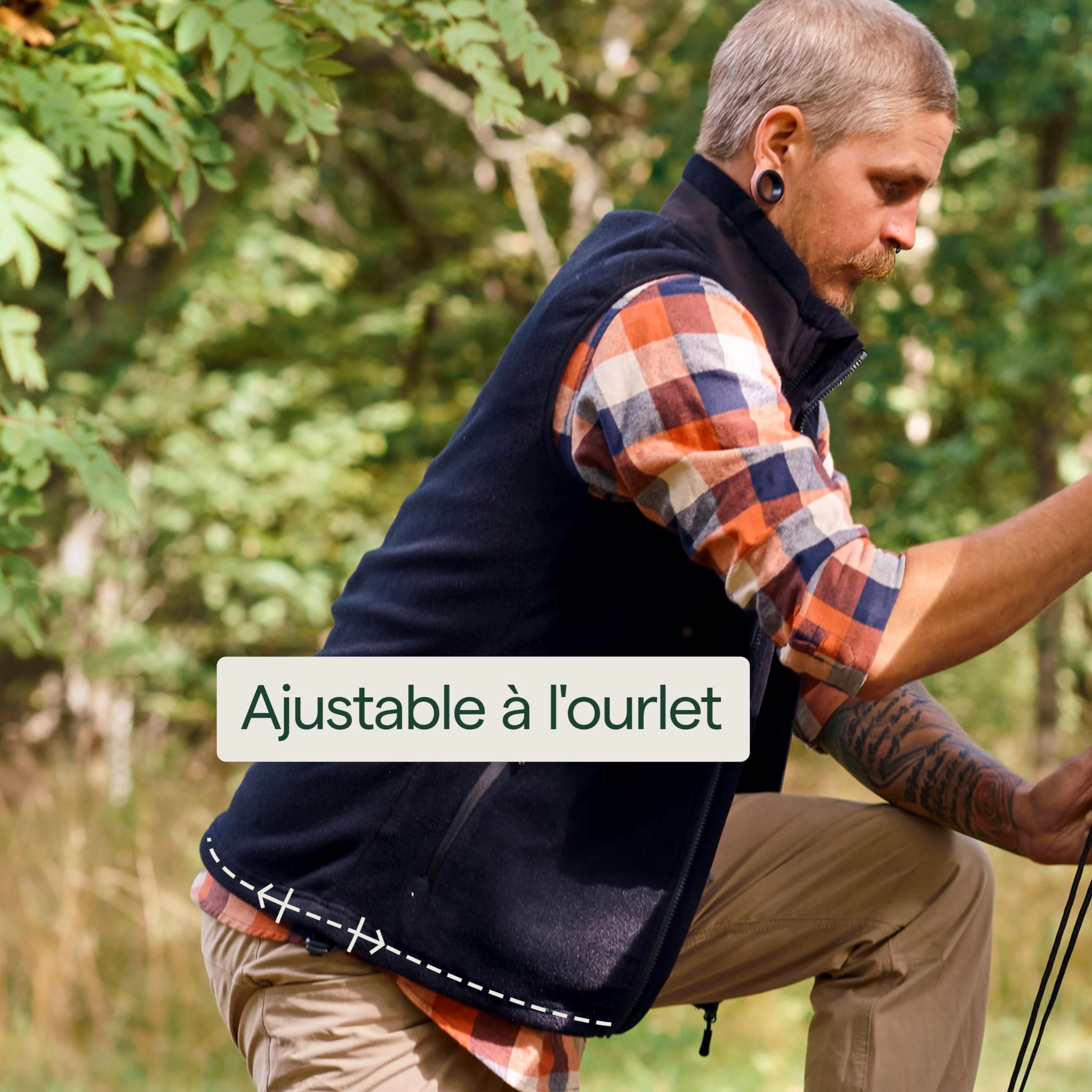 Pinewood Veste Polaire Homme Sans Manche, Vert/Noir/Bleu, Gilet d’Extérieur en Tissus 100% Recyclés