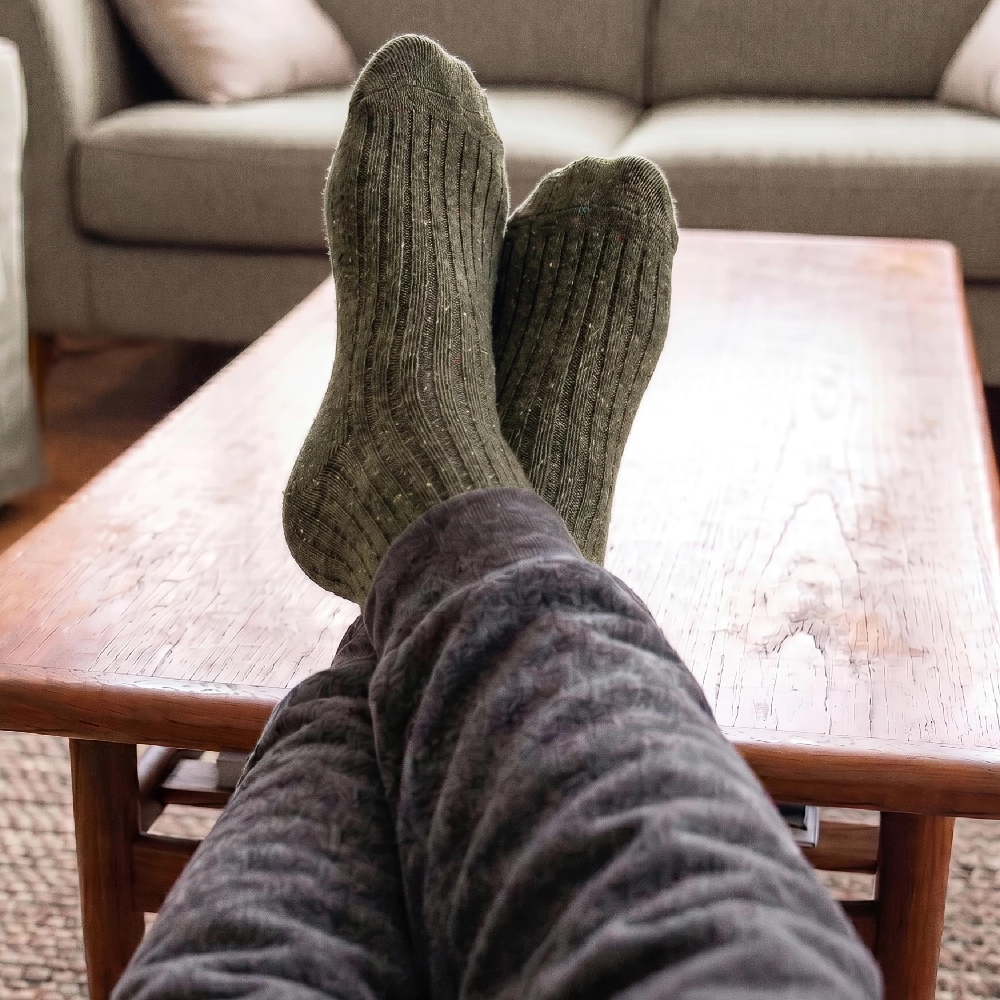YUN Lot de 3 paires de chaussettes d'hiver traditionnelles pour homme 100 % laine