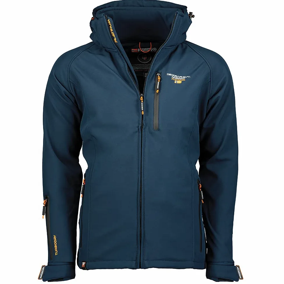 Geographical Norway Taboo Men - Veste Homme Softshell Capuche Impermeable - Manteau Polaire Blouson Coupe Vent Resistant Travail - Vetement Randonnee Ski Automne Hiver Printemps