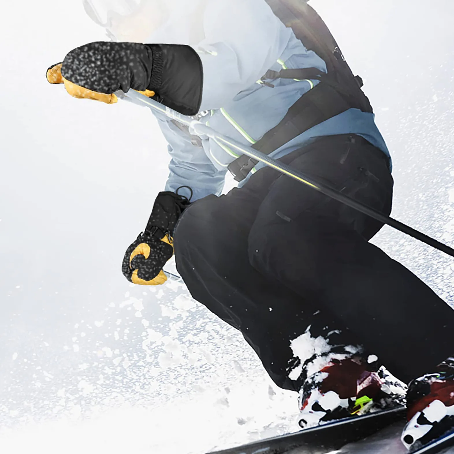 Gants d'hiver Hommes Femmes Gants de Ski Imperméables Gants de Temps Froid Gants Coupe-Vent Gants de Cyclisme d'hiver Chauds pour Le Temps Froid