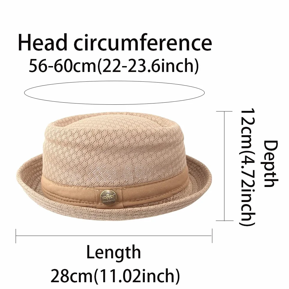 Pork Pie Hut Herren, Nylon Maille Respirant Chapeau Melon D'été Breaking Bad Fedora