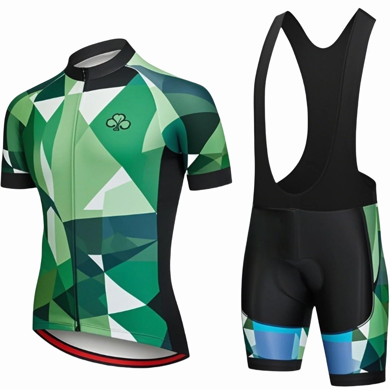 Tenue Cycliste Pro Homme avec Cuissard à Bretelles 9D Gel – Maillot Manche Courte Respirant – Vêtements VTT/Route Certifiés Sécurité – pour Cyclistes Professionnels et Amateurs
