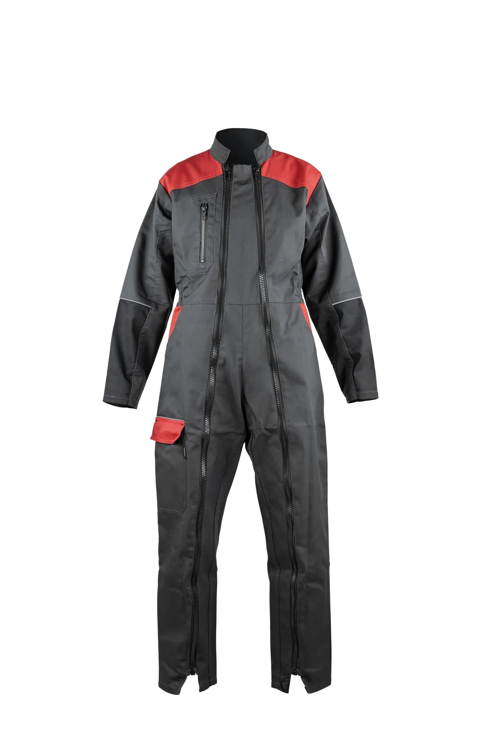 LMA Combinaison de travail ENFANT ELFE - GRIS SOMBRE/NOIR/ROUGE 6 ans - Vêtements de travail