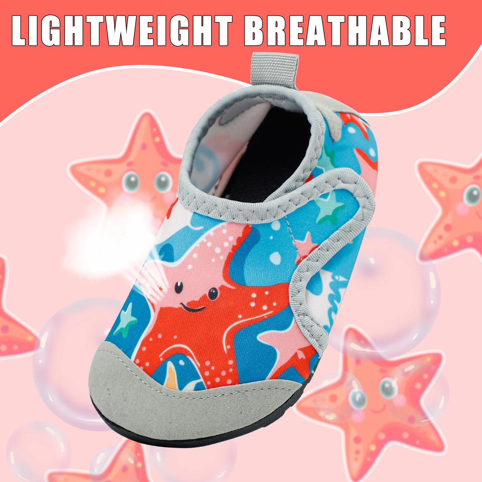MASOCIO Chaussures Aquatiques Enfant Chaussures d'eau Antidérapantes Séchage Rapide pour Plage Piscine Mer