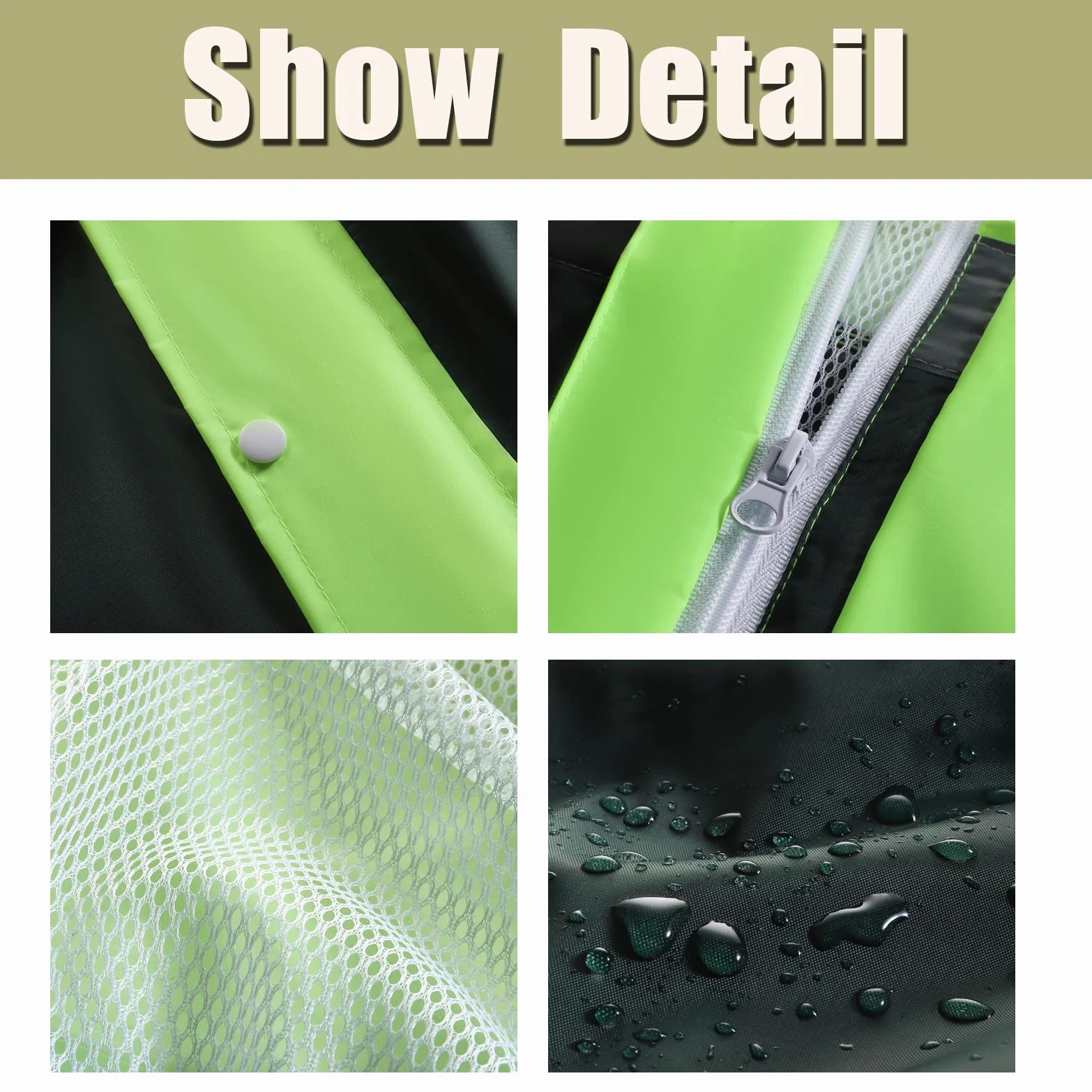 Homme Vetement de Pluie Multifonction Ensemble Veste et Pantalon Imperméables 2 Pièces Ultra léger Imperméable et Coupe-Vent Veste De Pluie Légère et Résistante