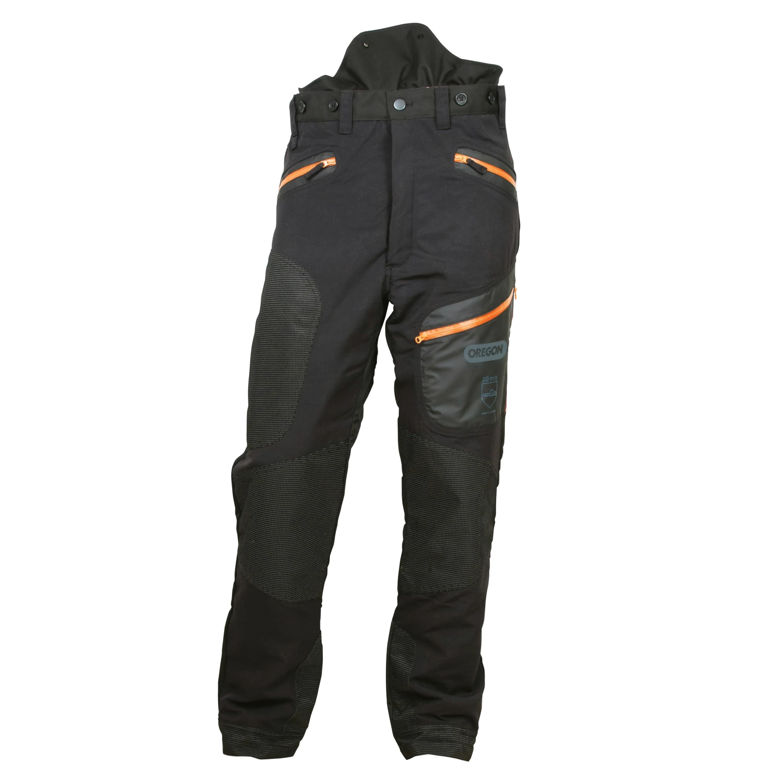 OREGON Fiordland - Pantalon de Travail Anti-Coupure pour Tronçonneuse, Type A, Pantalon de Sécurité de Classe 1, EPI avec Protection Anti-Coupe 20m/s EN ISO 11393-2, Unisexe - Taille L