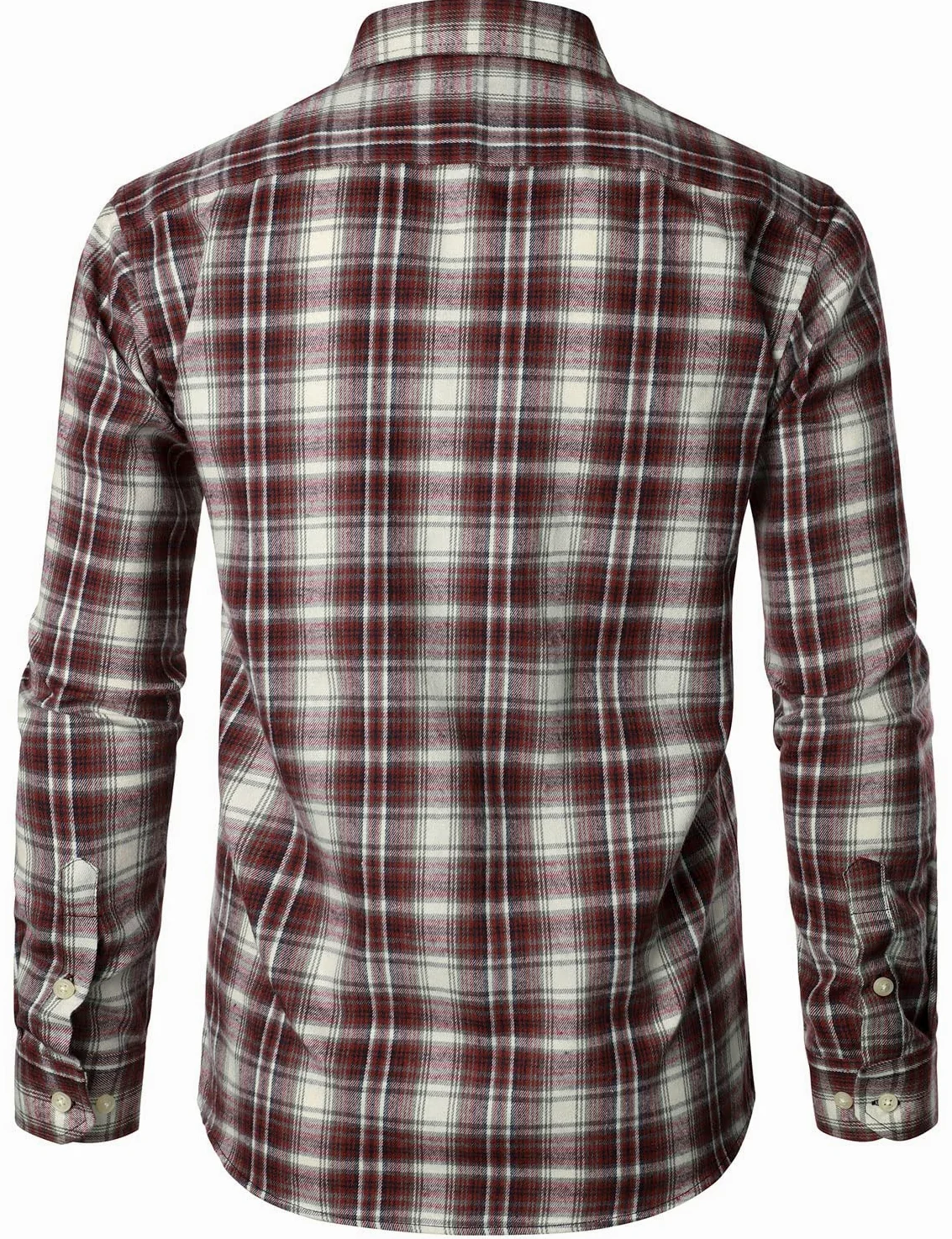 PARKLEES Chemise décontractée pour homme - Coupe droite - Boutonnée - Carreaux - En flanelle - Avec poches