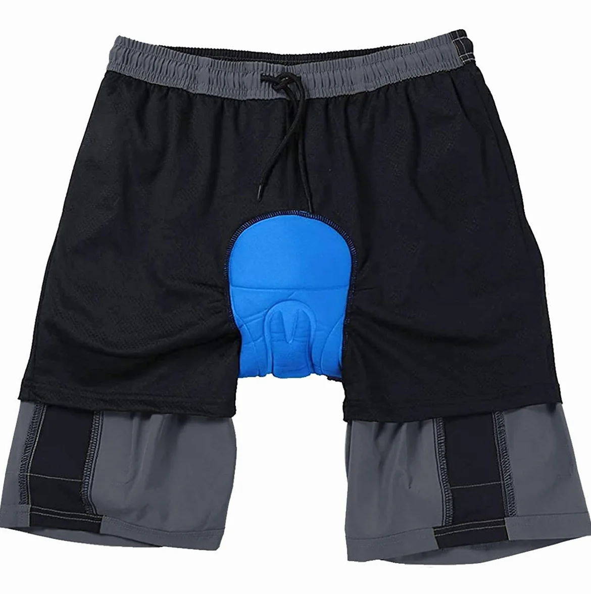 VAYAGER Short de Cyclisme VTT pour Homme avec 3D Rembourré, Short de Vélo de Montagne Homme Séchage Rapide Coupe Large et Léger