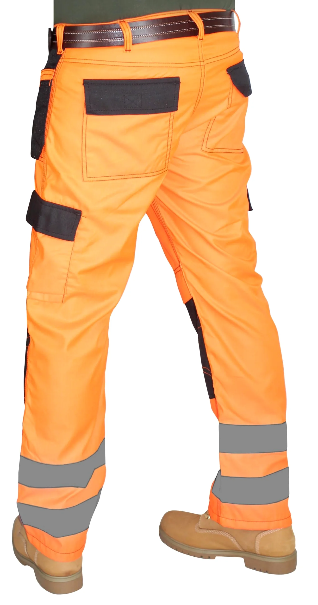 Pantalon de travail haute visibilité pour homme avec bande réfléchissante haute visibilité Pantalon de travail cargo multi-poches