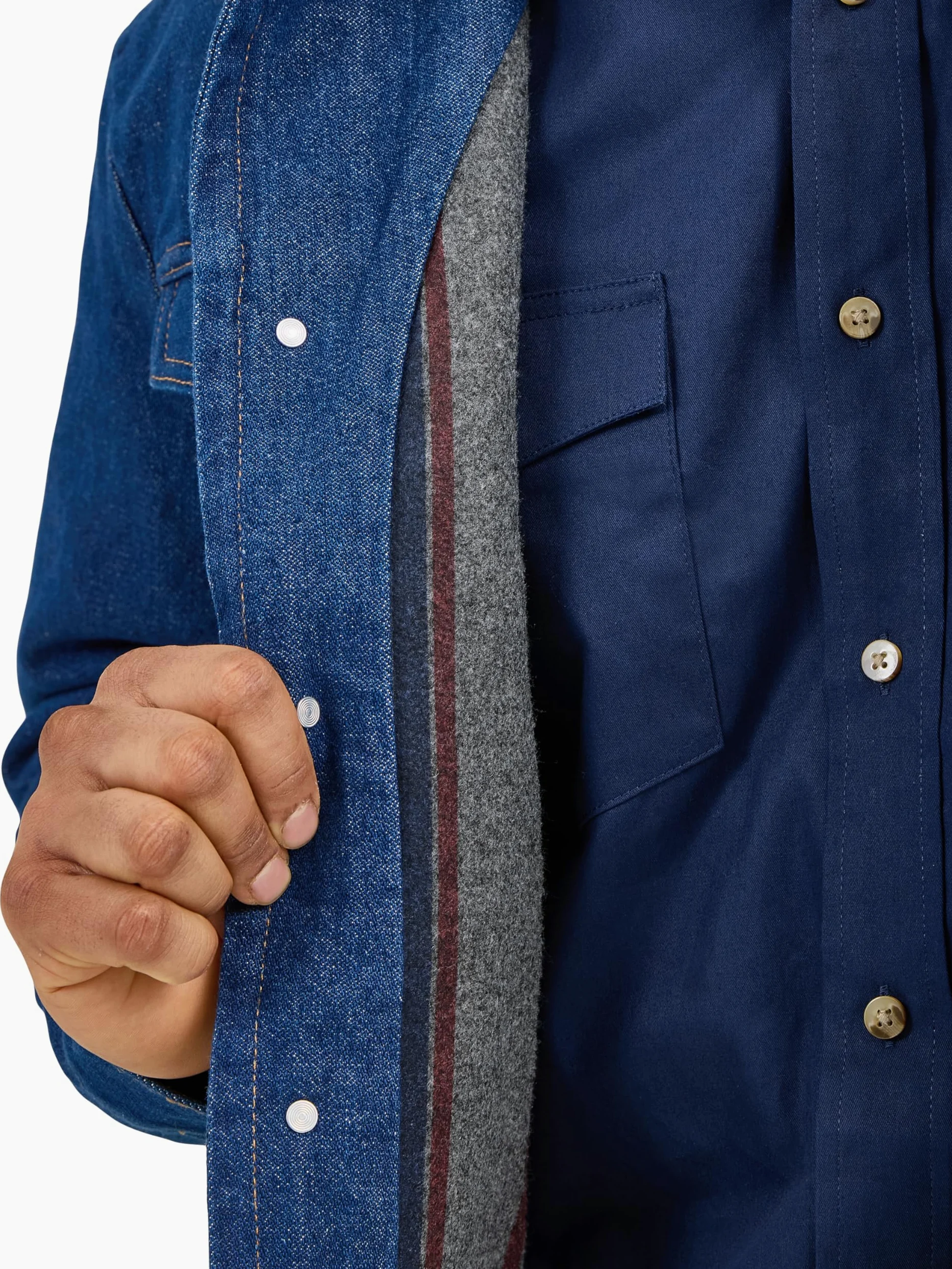 Wrangler Veste en Jean Doublée de Style Western Veste en Jean doublée de Style Western Homme (Lot de 1)