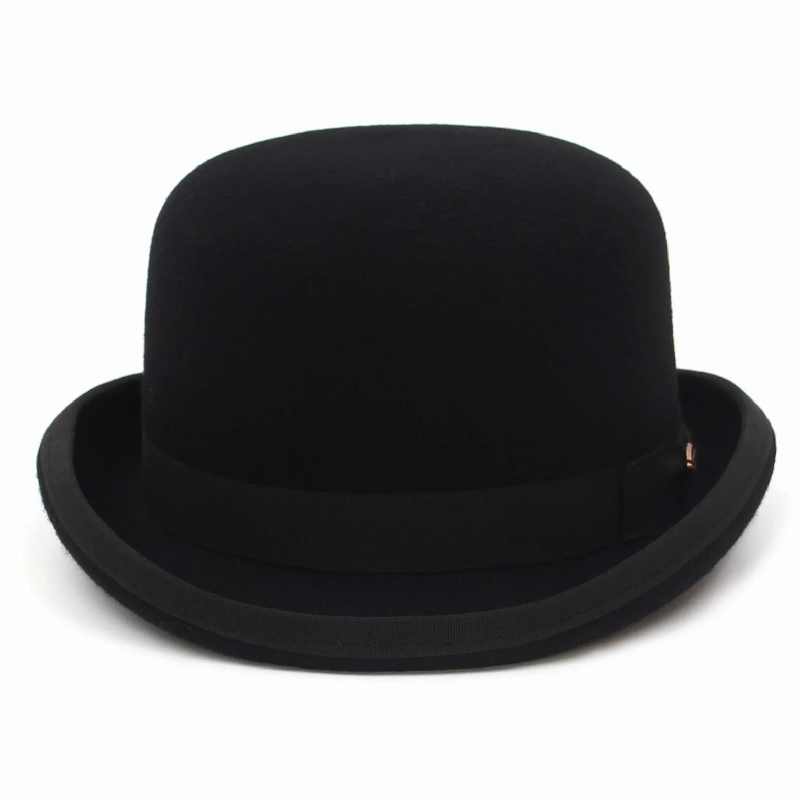 GEMVIE Chapeau melon homme feutre laine doublé satin théâtre Accessoire costume fête