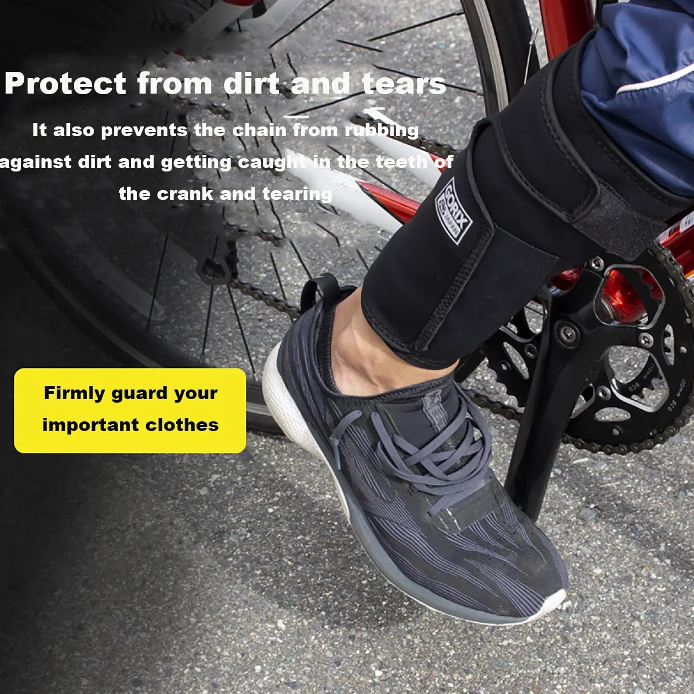 GORIX GX-SUSOLOCK Sangle de Protection pour Cheville Noir