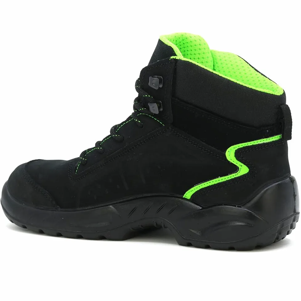 Base Protection, Chester Top Botte de Sécurité pour Femmes et Hommes, Noir et Vert, Taille