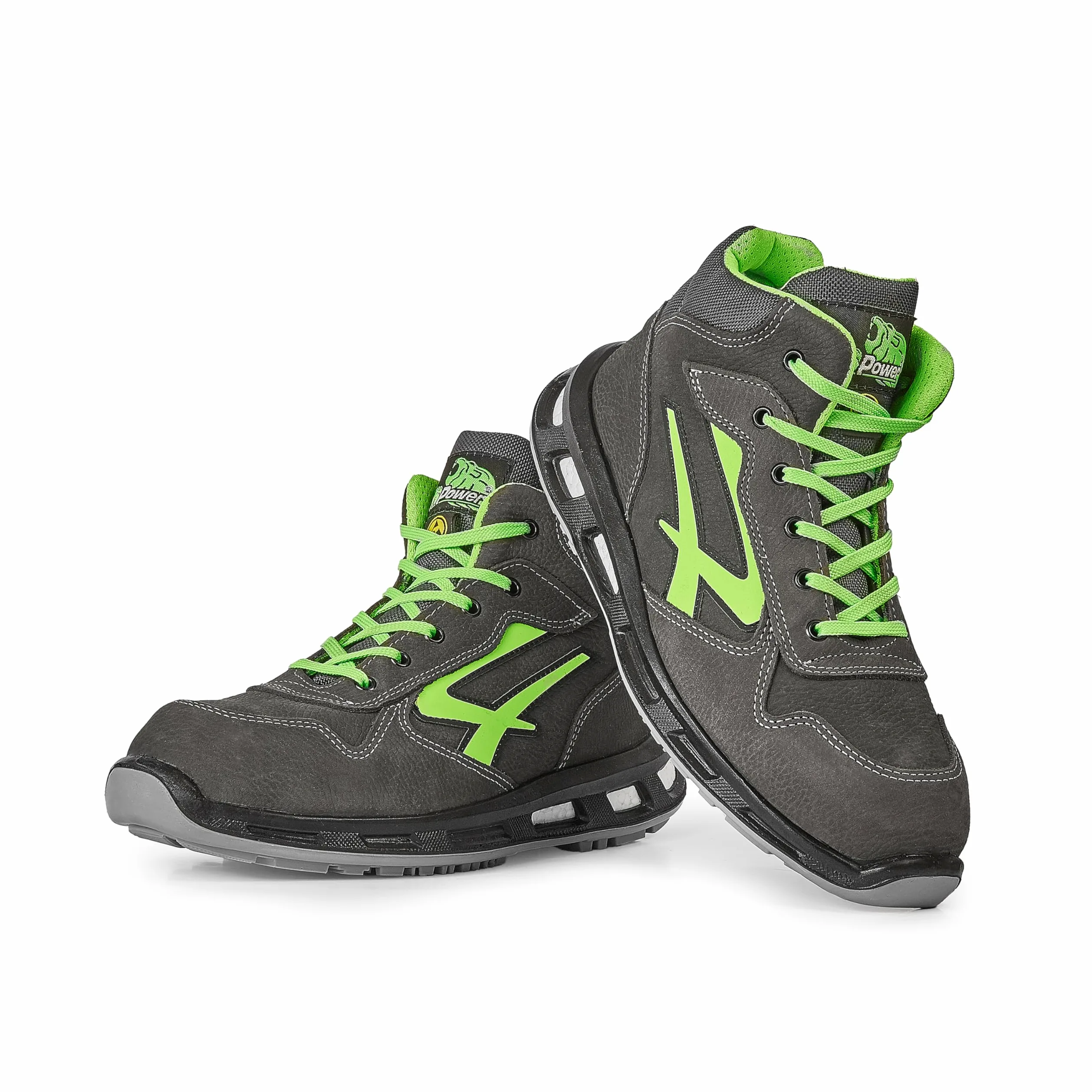 U-Power Red Lion Hummer, Chaussures de sécurité, Hautes, Légères et Flexibles, Anti perforation, Anti crevaison, avec Insert Infinergy, avec Embouts en Aluminium (Grey & Green 41)