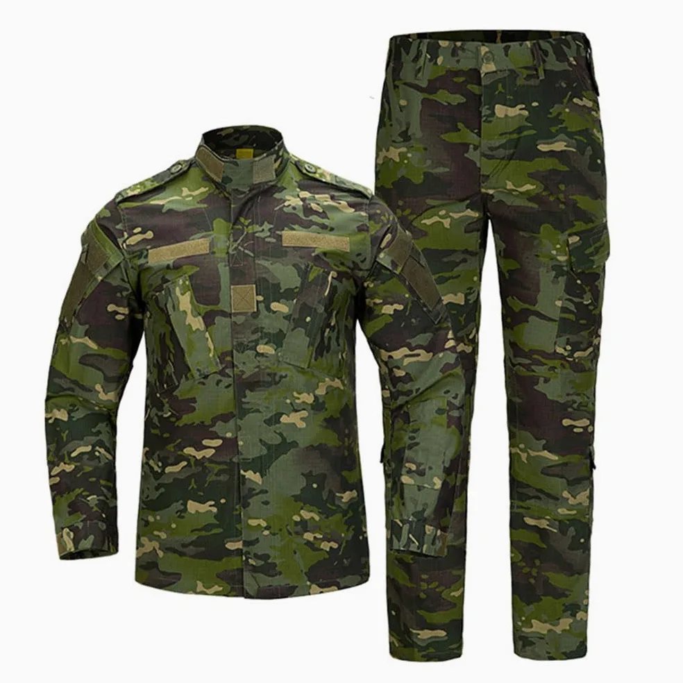 Homme 2 Pièces Tactique de Costume Vêtements Chaud Veste Impermeable Manteau Hiver Uniforme Militaire Blouson de Combat et Camouflage Cargo Pantalon pour Camping