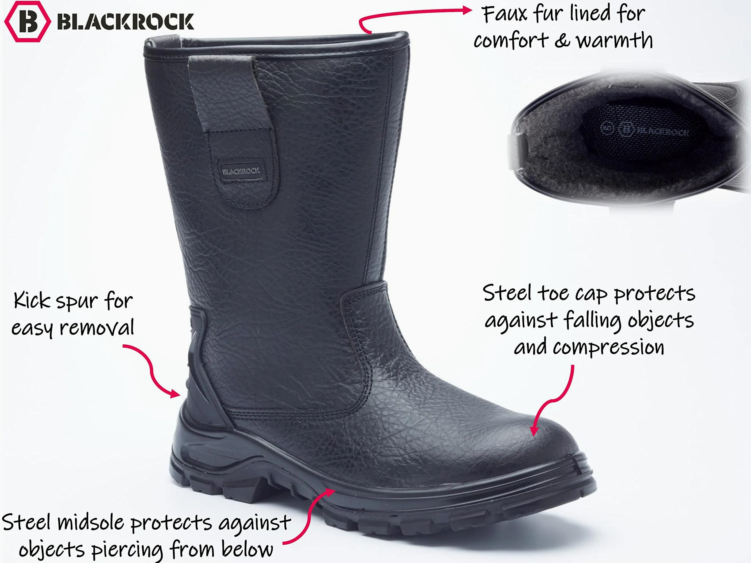 Blackrock Bottes de travail de sécurité S1-P SRC, hommes et femmes